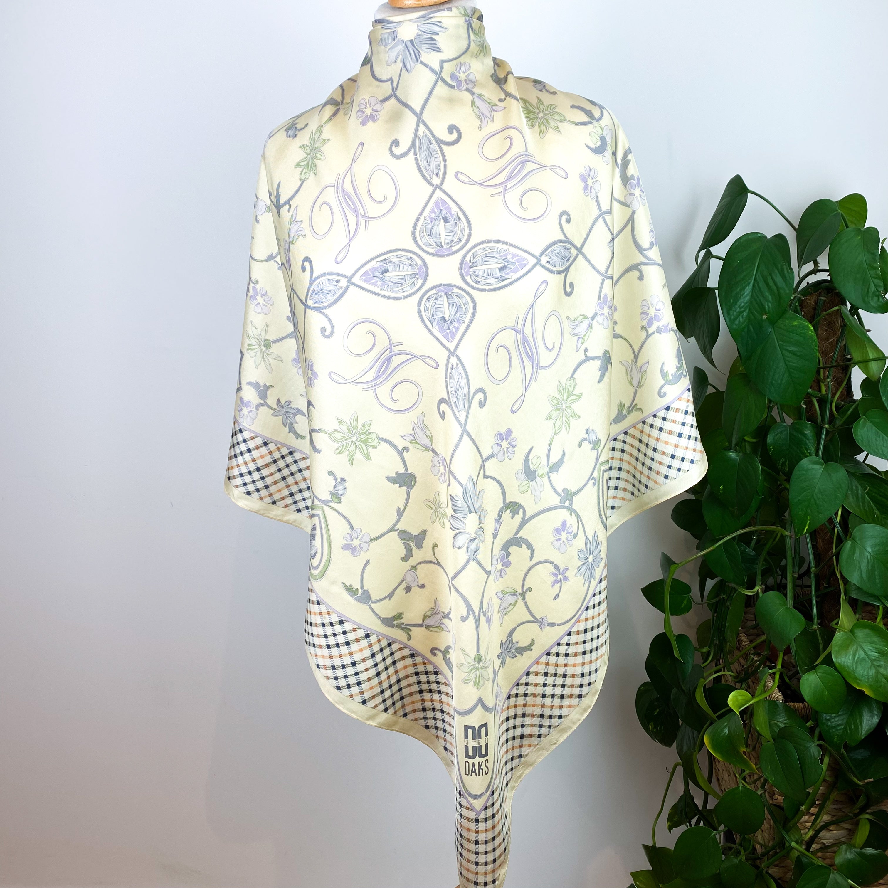 1980s Daks Vintage Silk Scarf