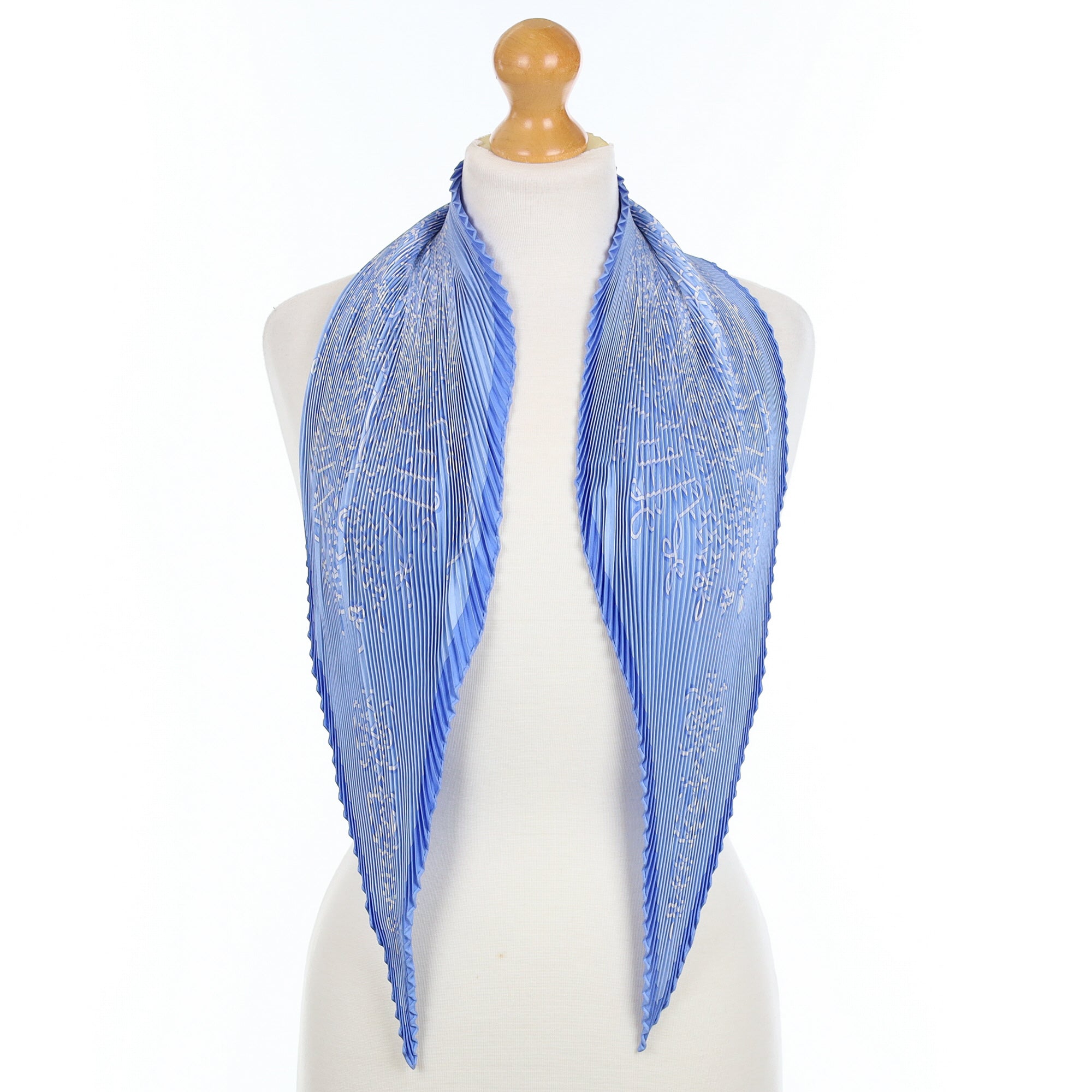 Hermès Piaget Plissé Silk Scarf Rare