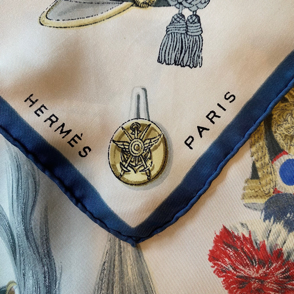 Hermès Coiffures Militaires Silk Scarf Quite Rare