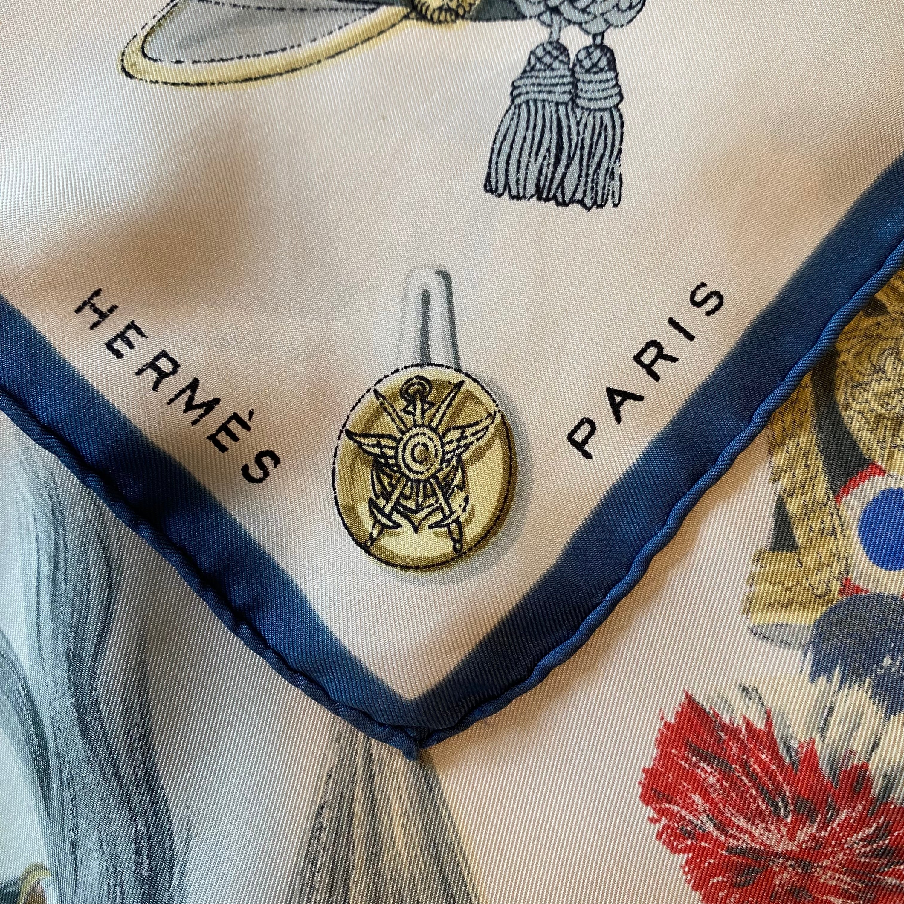 Hermès Coiffures Militaires Silk Scarf Quite Rare