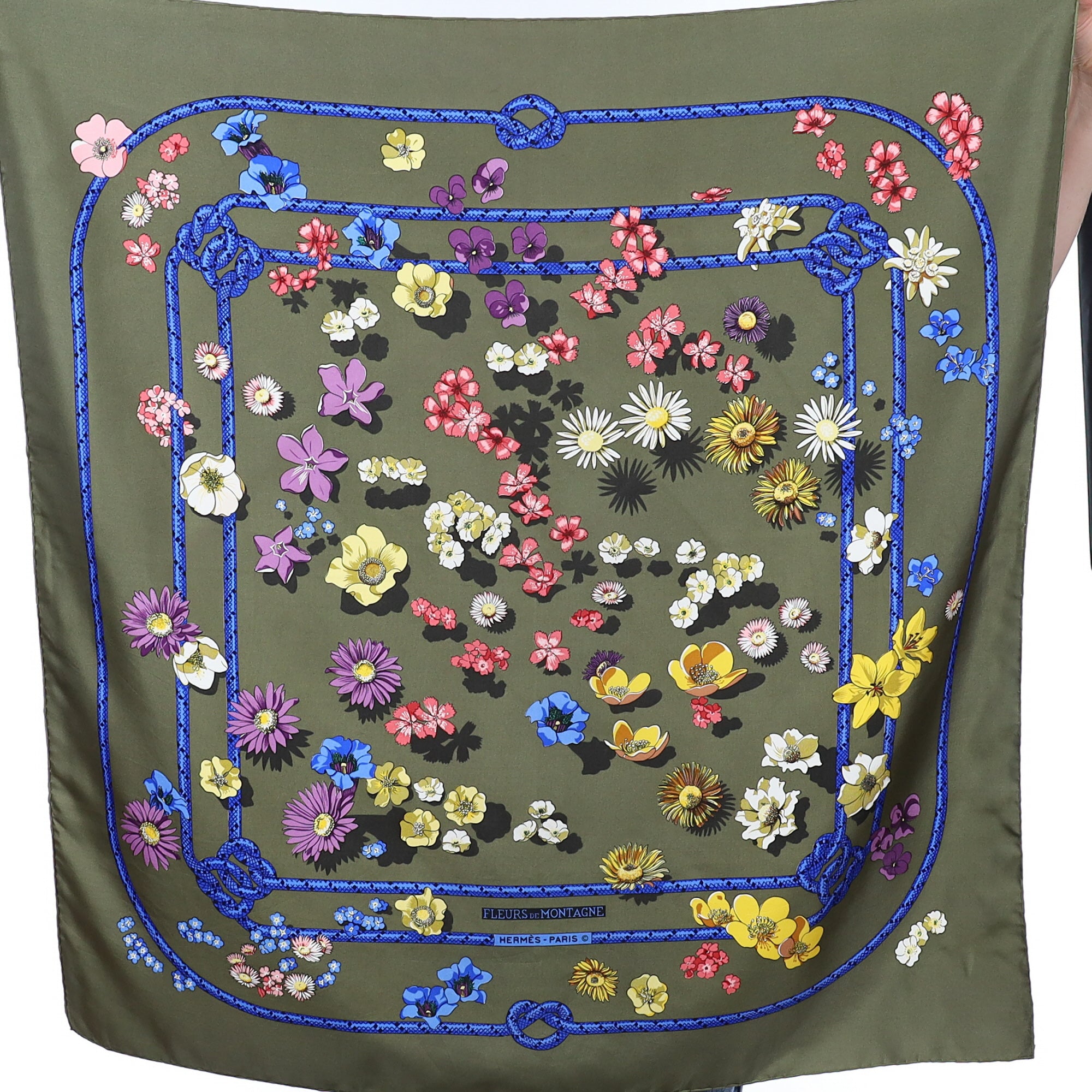 Hermès Fleurs de Montagne Silk Scarf Rare