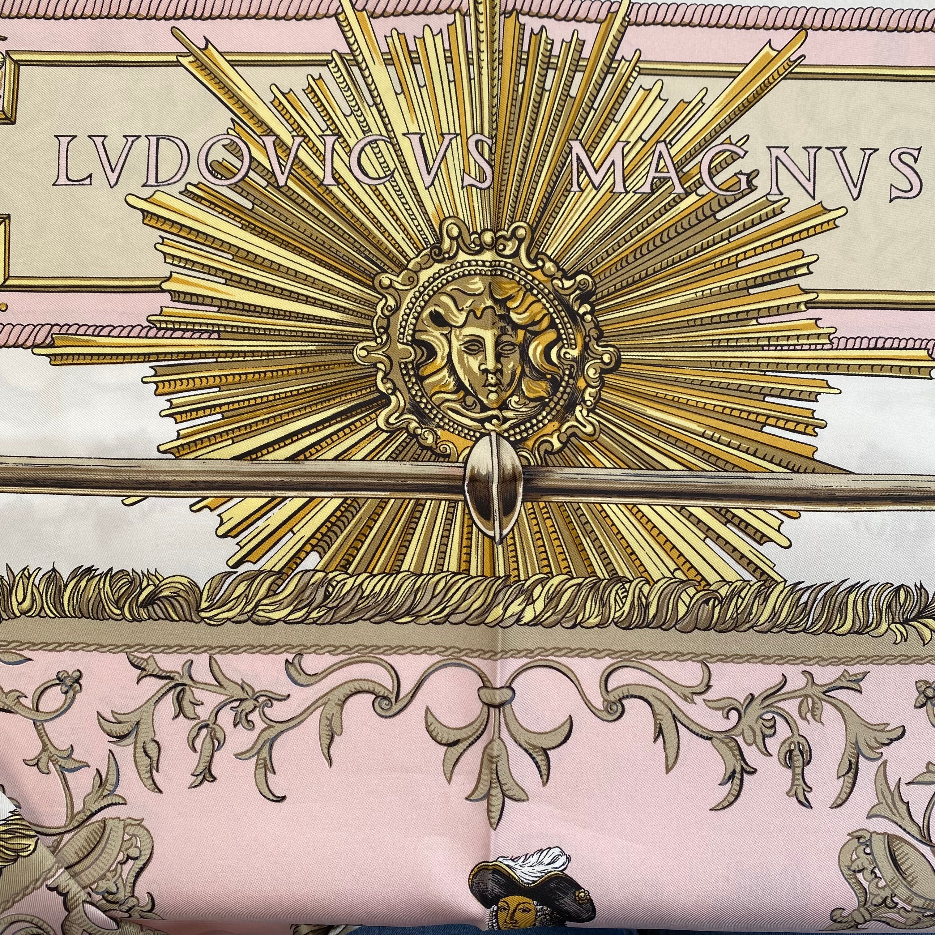 Pristine Hermès Lvdovicvs Magnvs Silk Scarf Quite Rare
