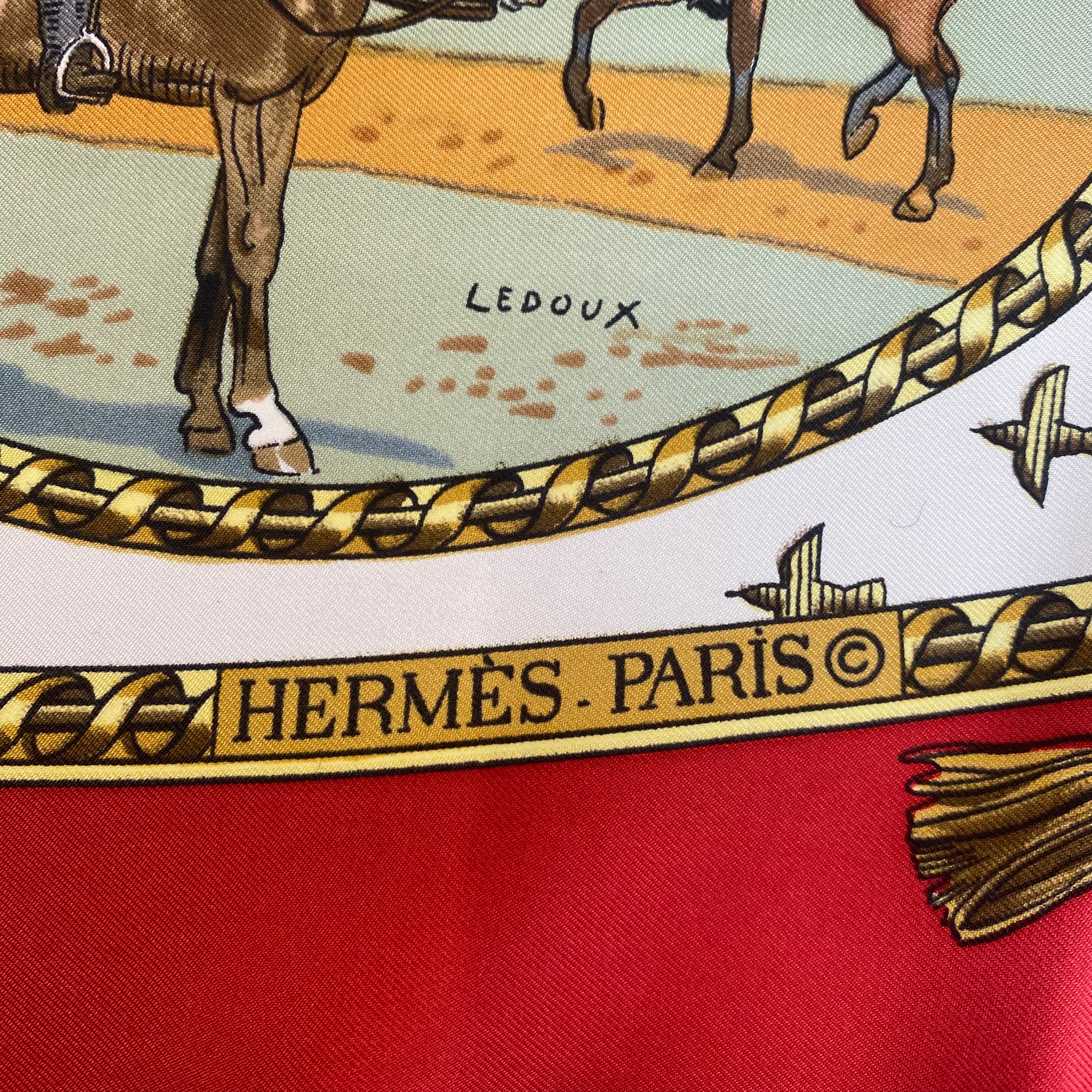 Hermès La Chasse a Tir Silk Scarf Quite Rare