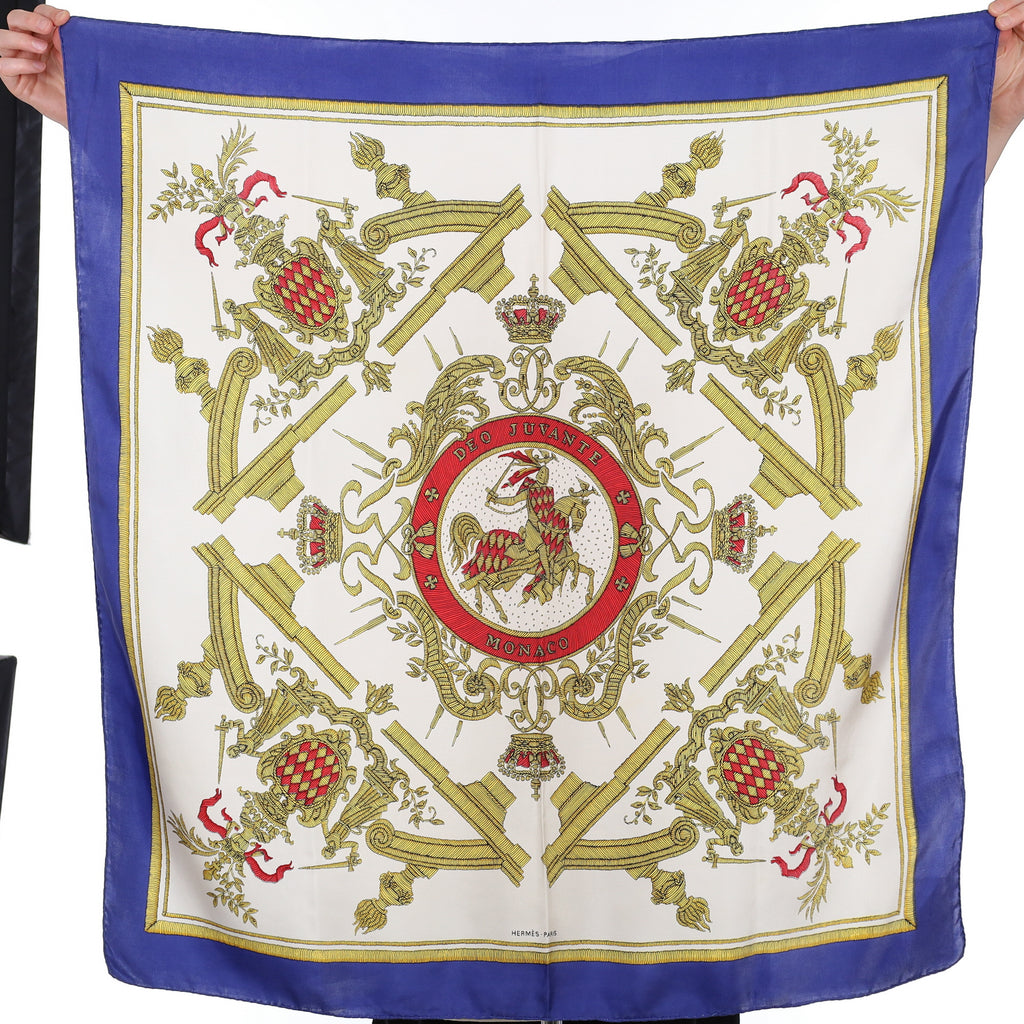 Hermès Deo Juvante Monaco Vintage Silk Scarf Quite Rare