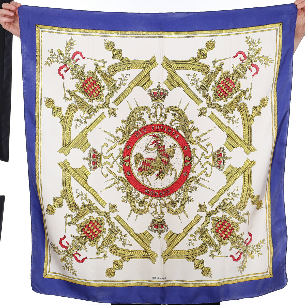 Hermès Deo Juvante Monaco Vintage Silk Scarf Quite Rare