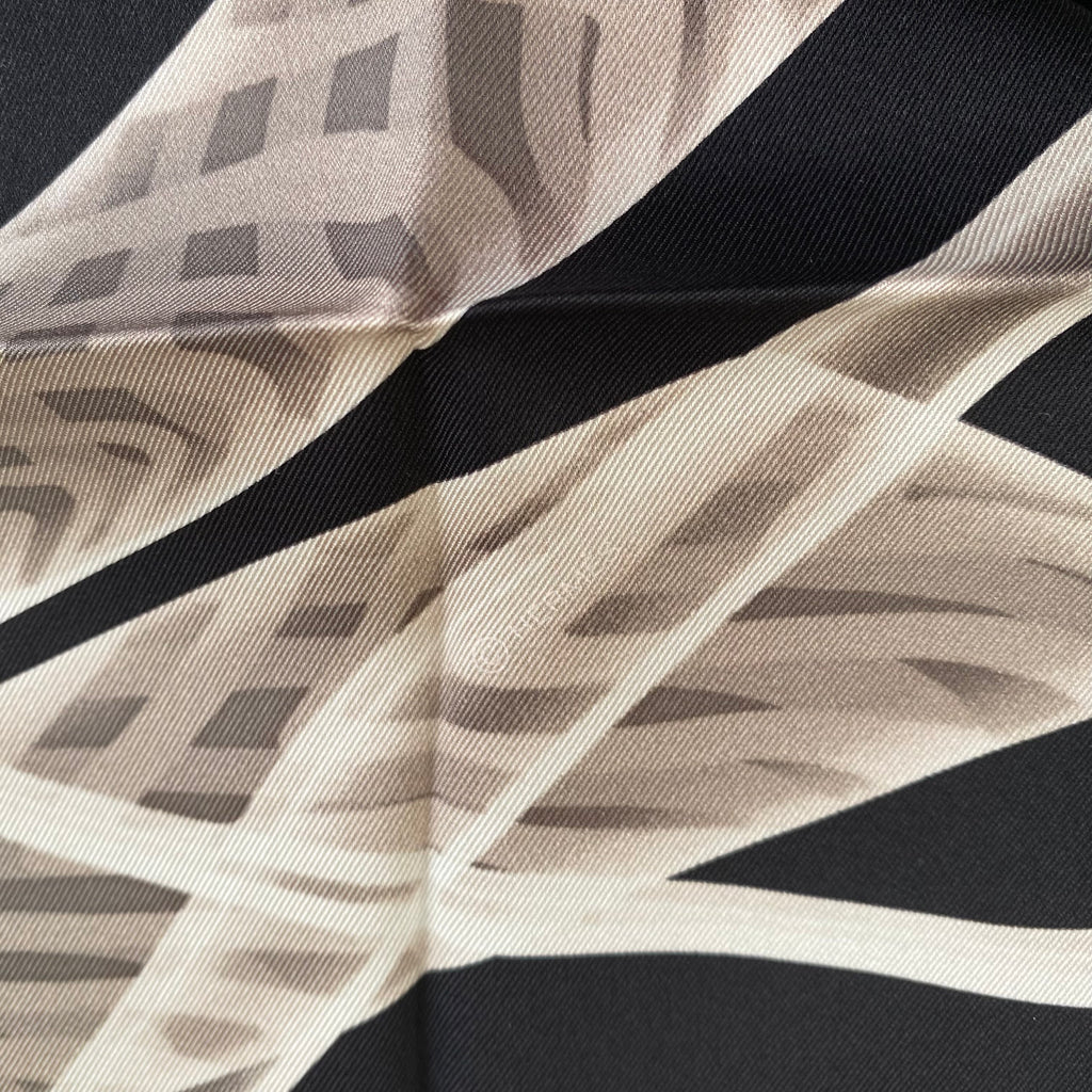 Hermès 70 Please Check In Silk Scarf