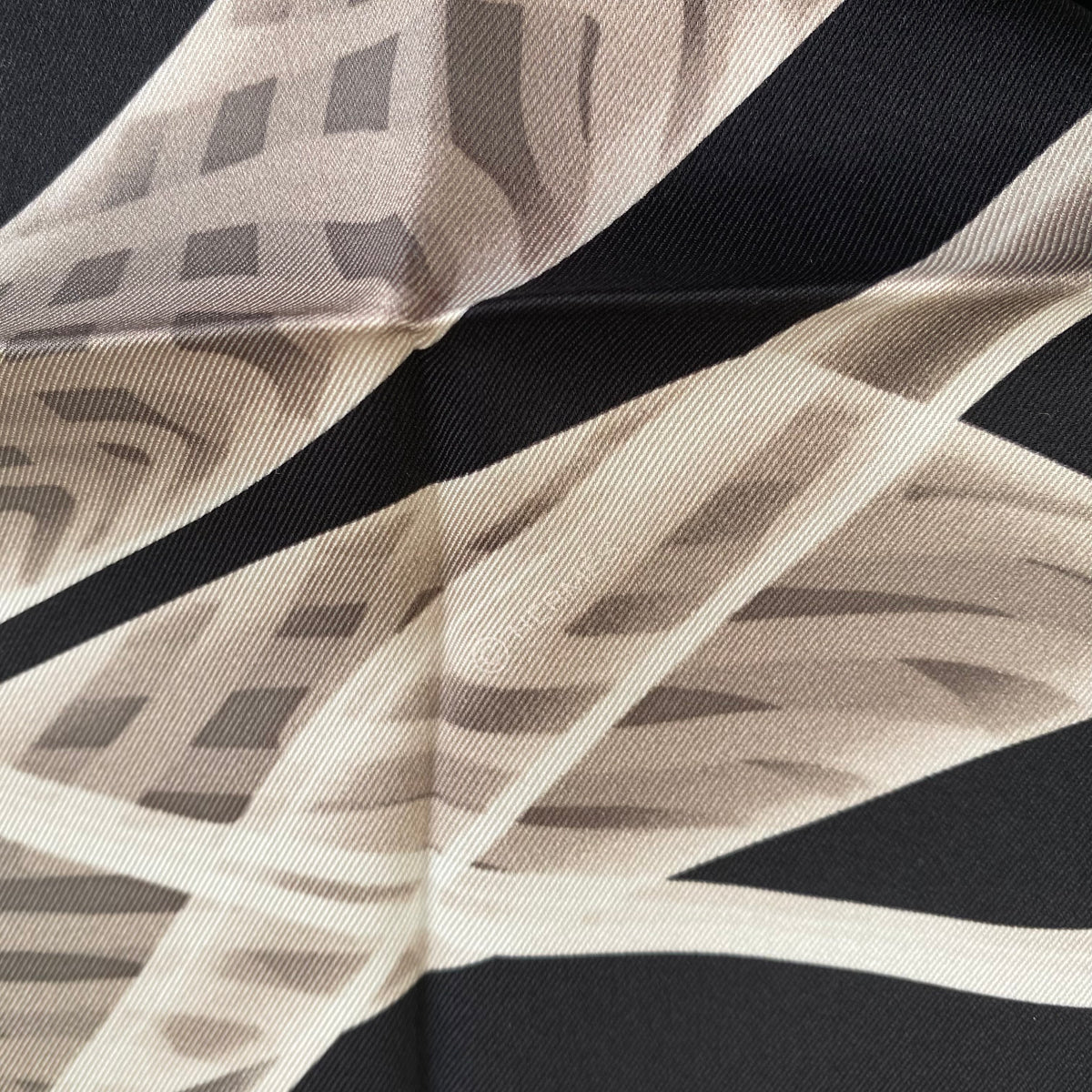 Hermès 70 Please Check In Silk Scarf