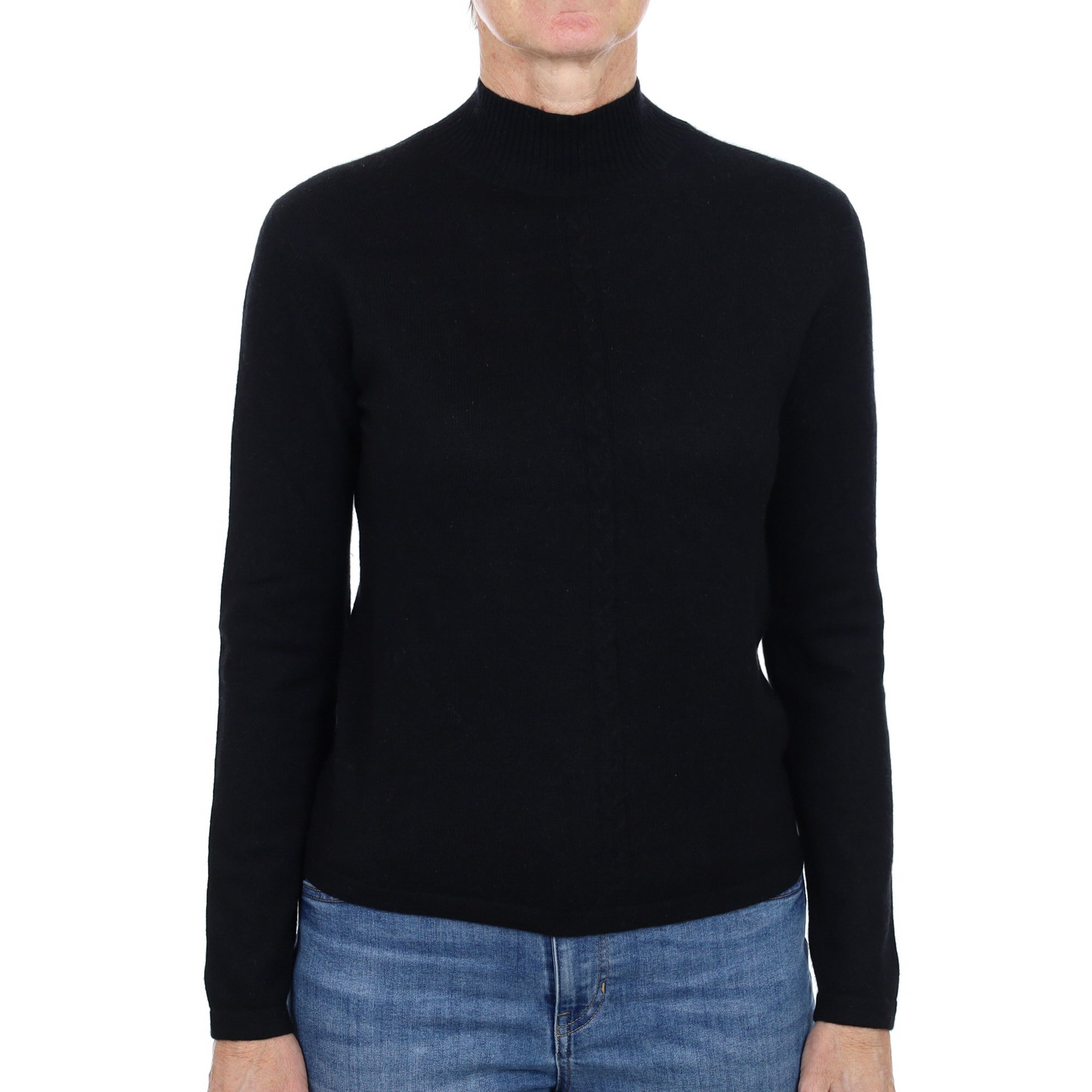 Black Cashmere Turtle Neck Jumper Small