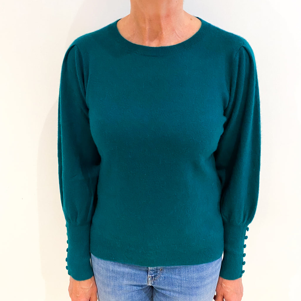Emerald Green Cashmere Crew Neck Jumper Medium