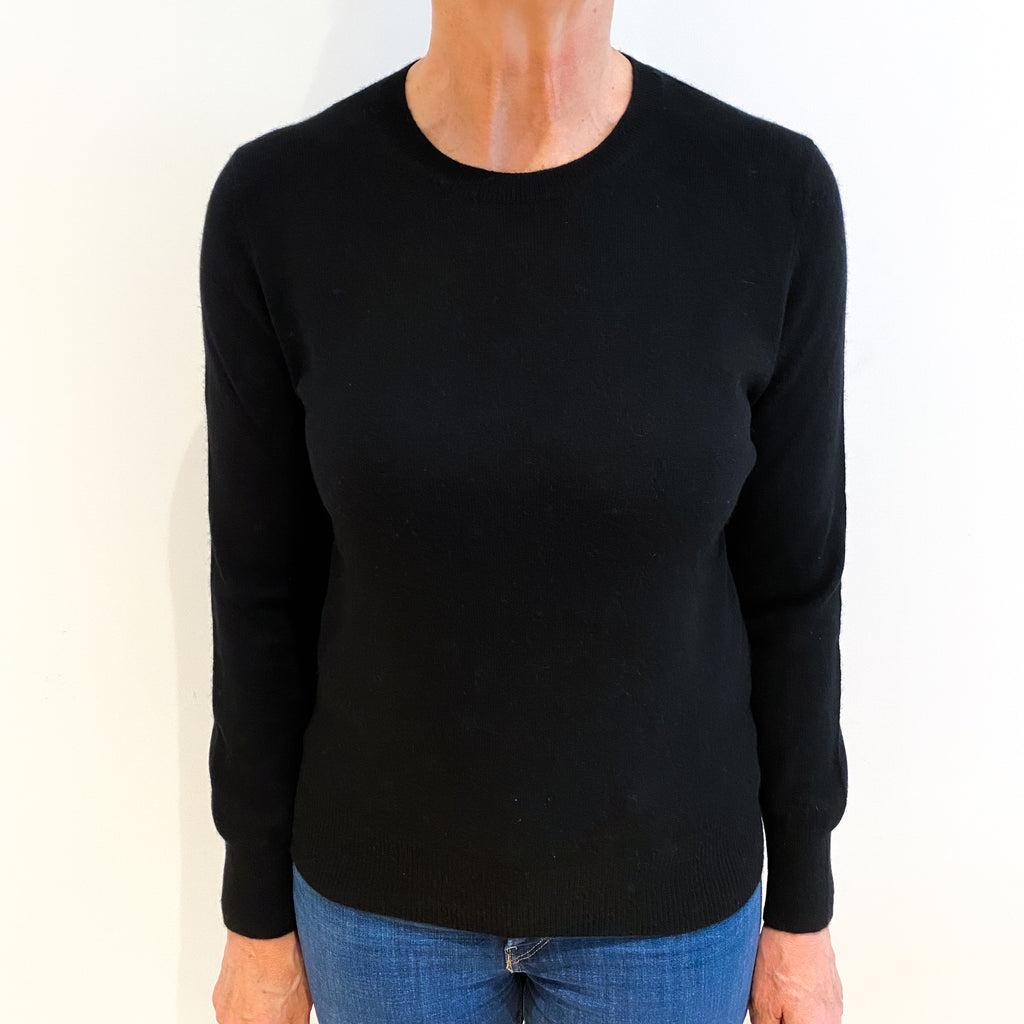 Black Cashmere Crew Neck Jumper Medium