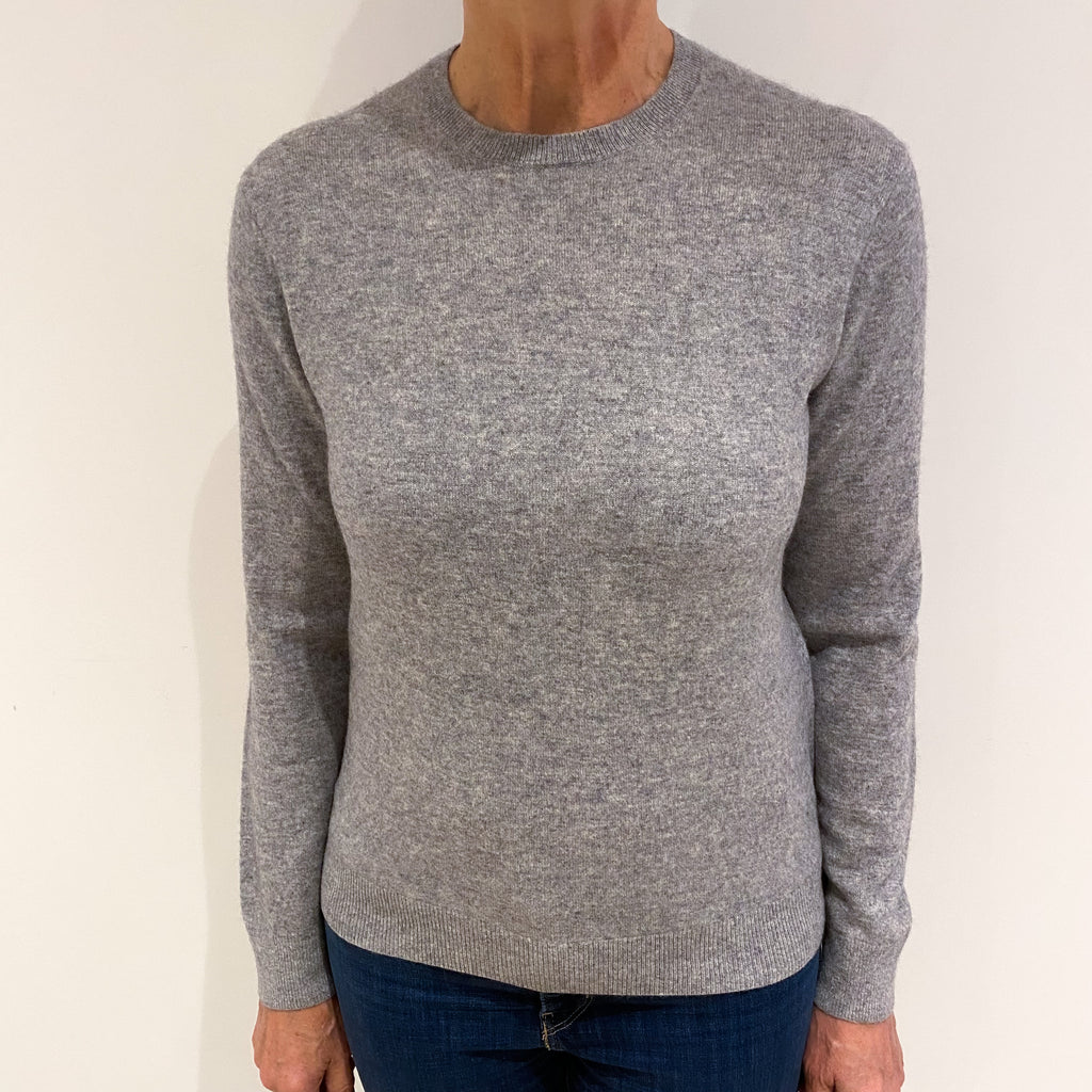 Smoke Grey Cashmere Crew Neck Jumper Medium