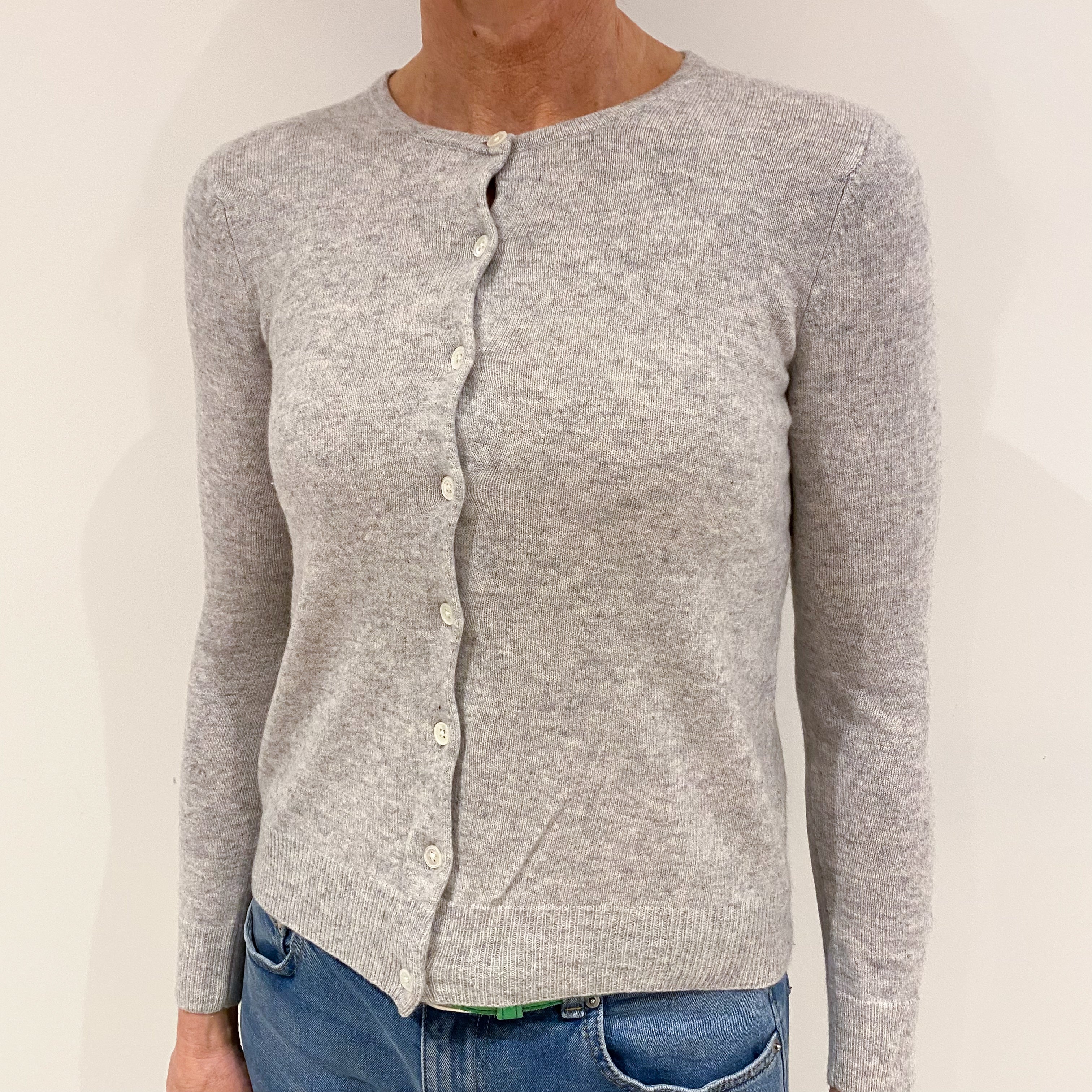 Smoke Grey Cashmere Cardigan Small