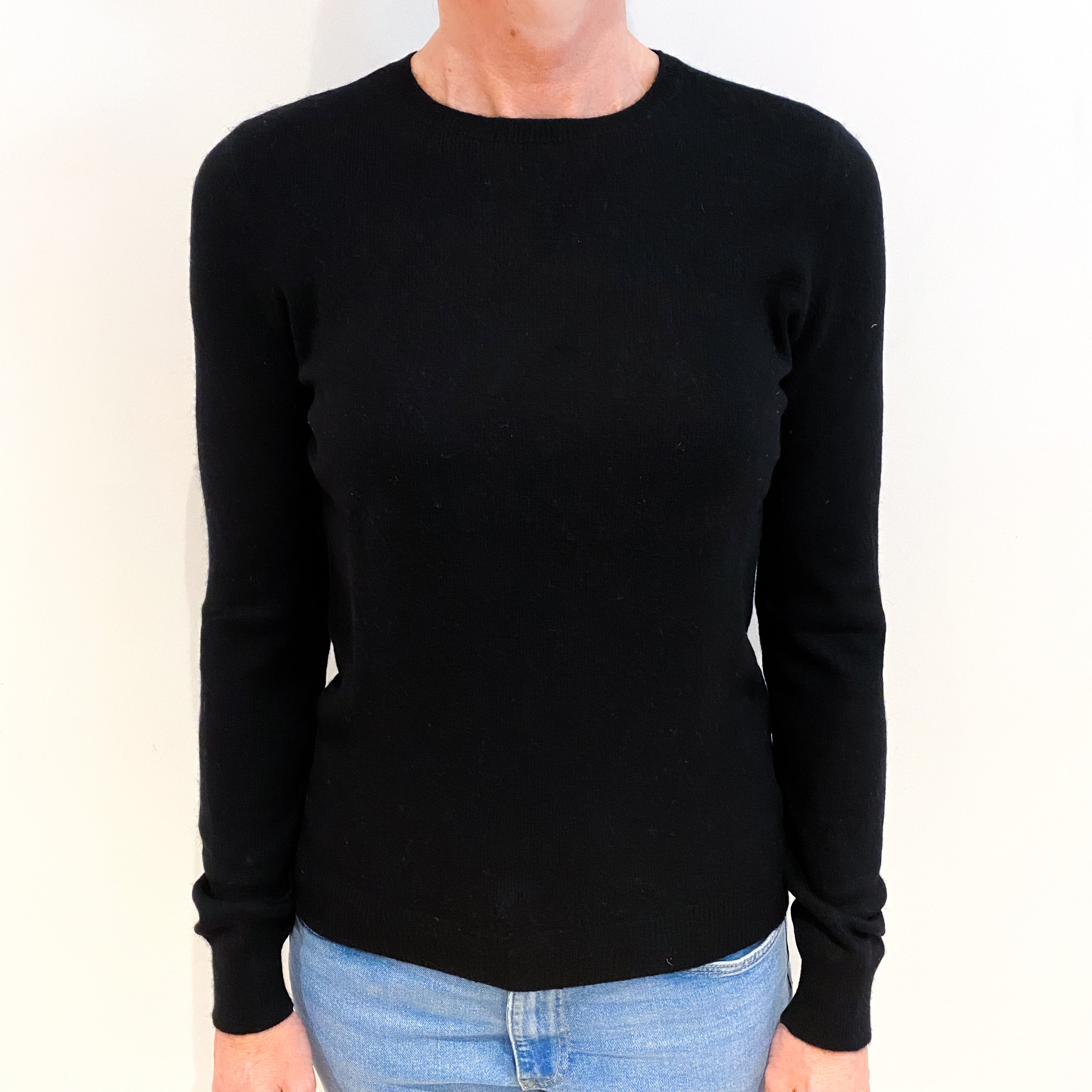Ralph Lauren Black Cashmere Crew Neck Jumper Small