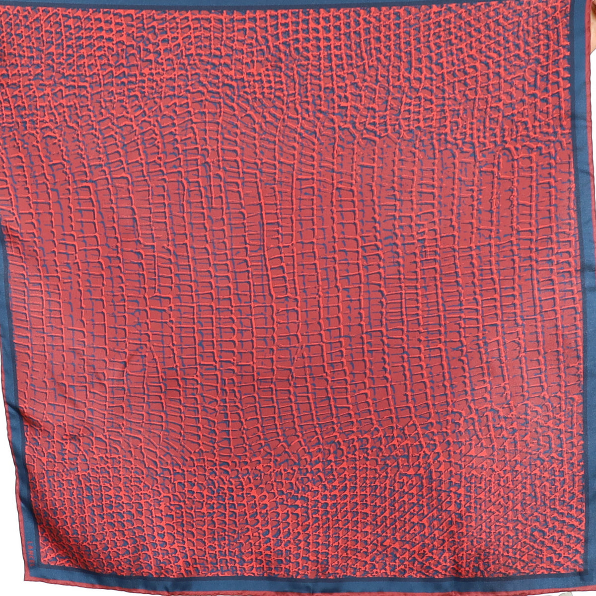 Brand New Lancel Croc Pattern Designer Silk Scarf