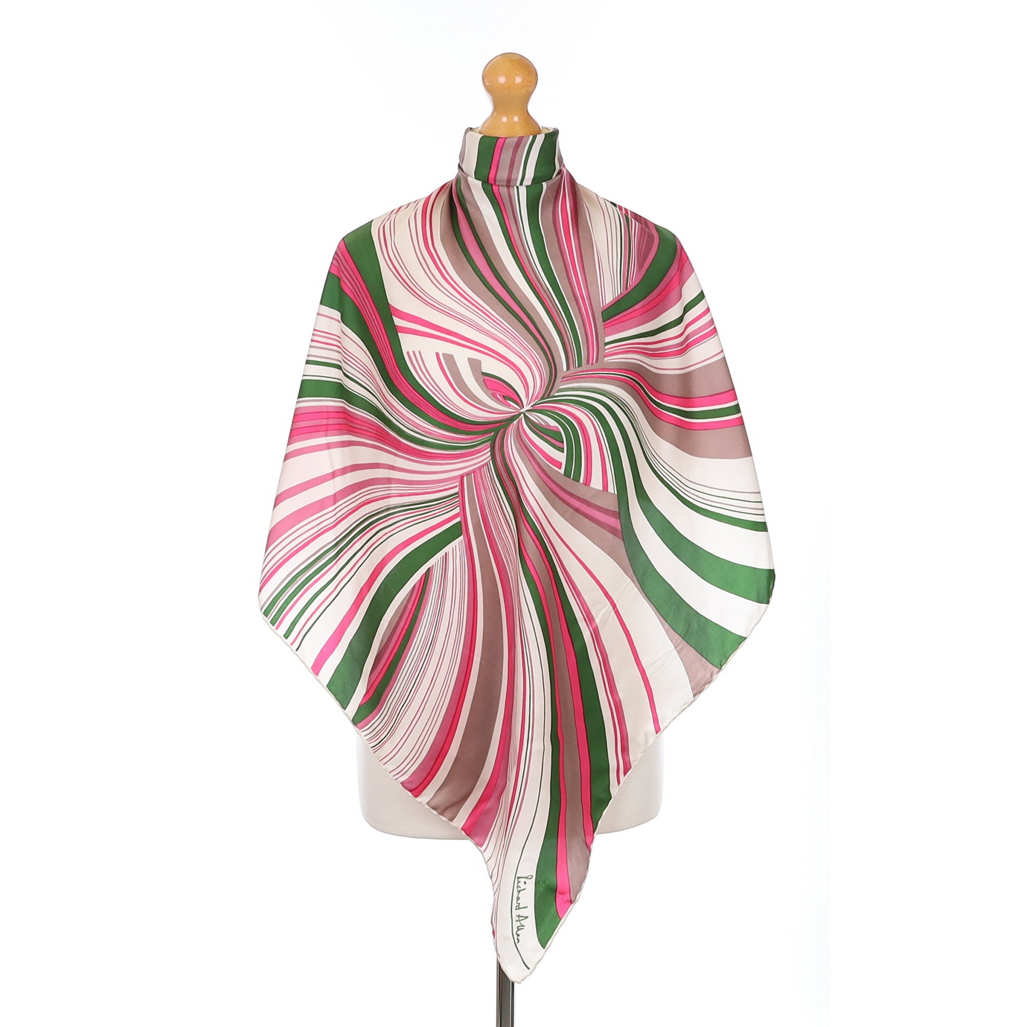 1970’s Richard Allan Swirl Design Vintage Silk Scarf