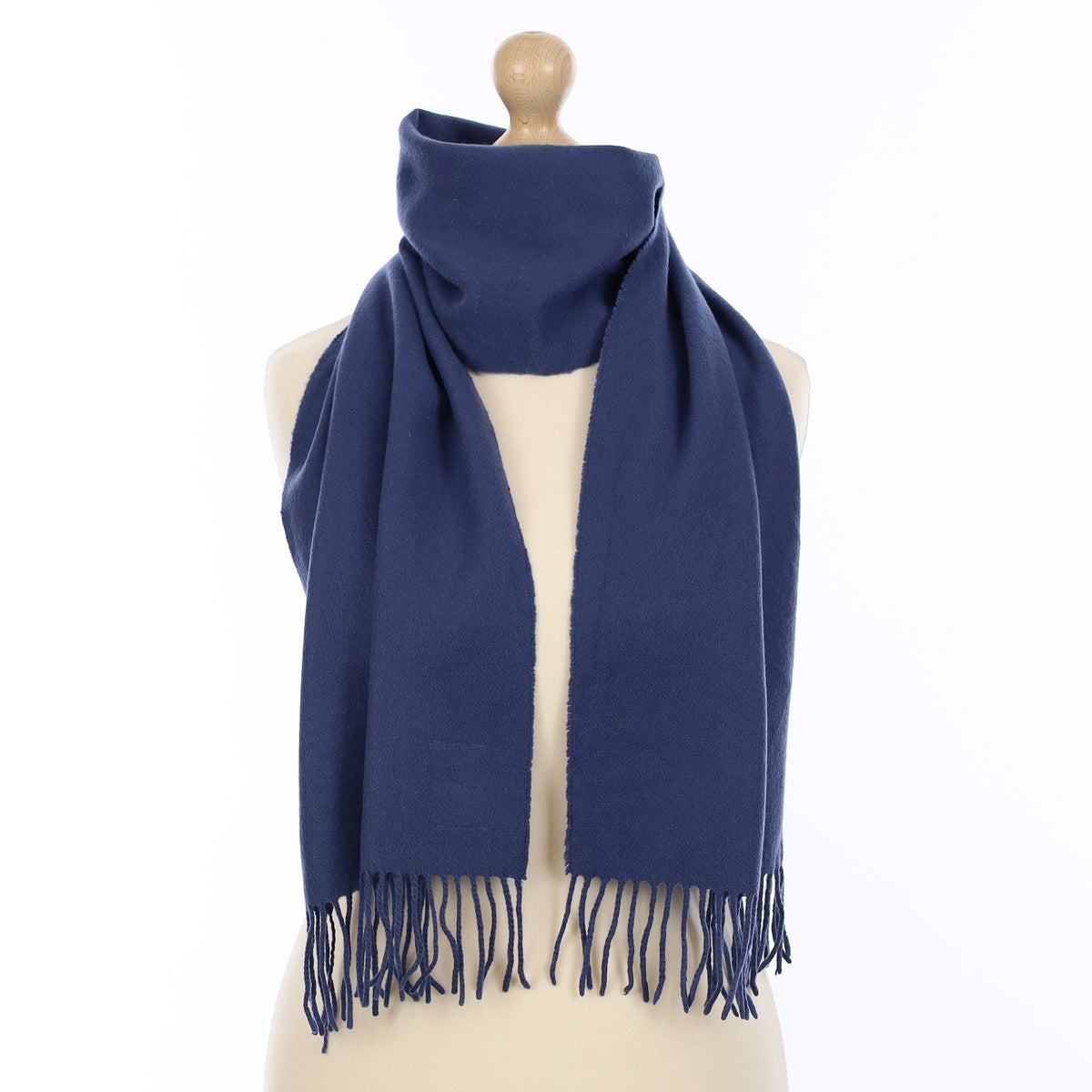 Airforce Blue Cashmere Woven Scarf