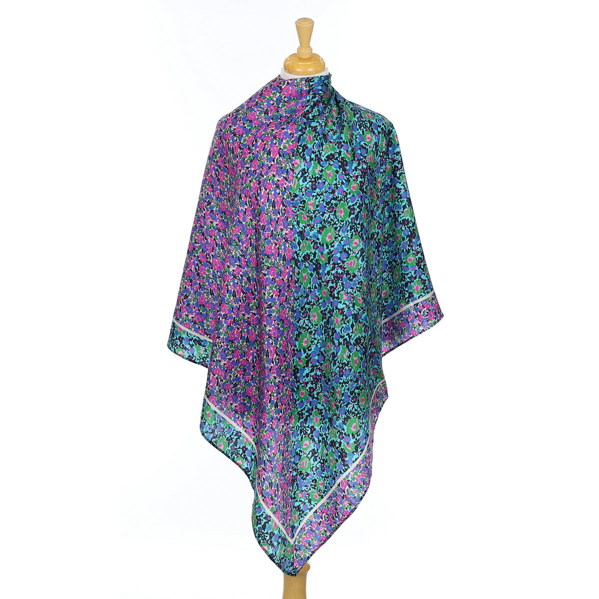 Brand New Jigsaw Two Tone Floral Silk Scarf