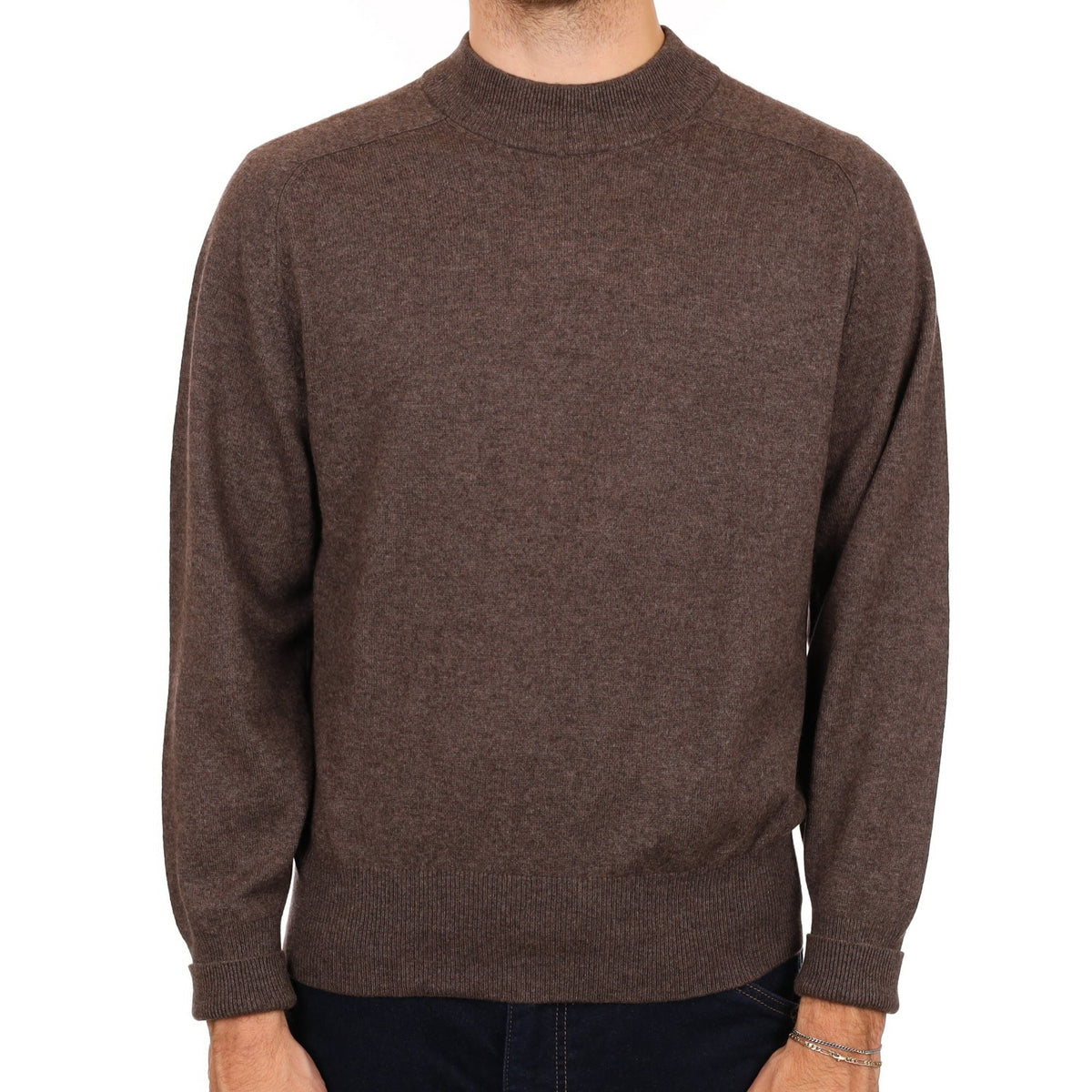 Men's Donkey Brown Cashmere Turtle Neck Jumper Large