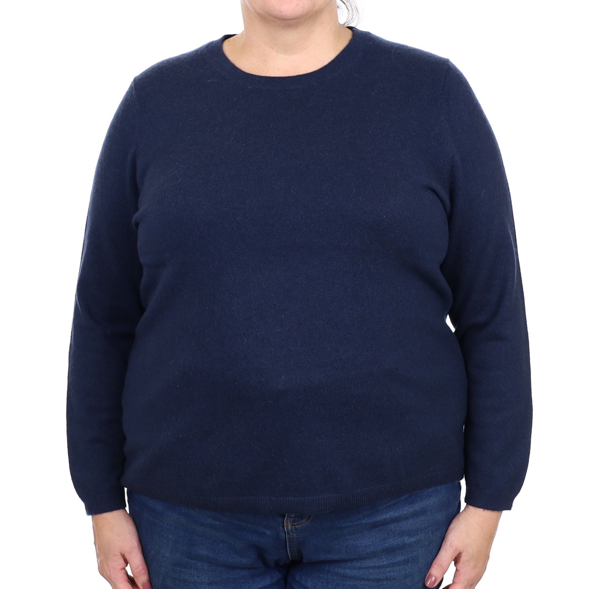 Navy Cashmere Crew Neck Jumper Extra Large