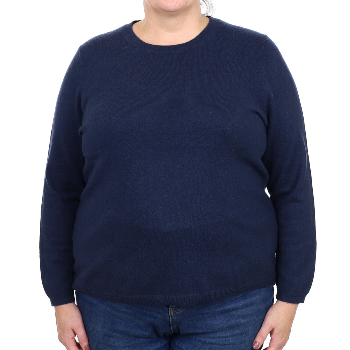 Navy Cashmere Crew Neck Jumper Extra Large