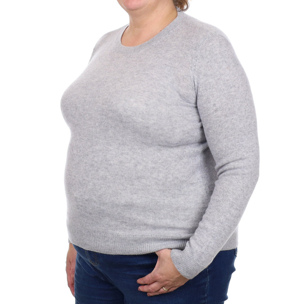 Smoke Grey Cashmere Crew Neck Jumper Extra Large