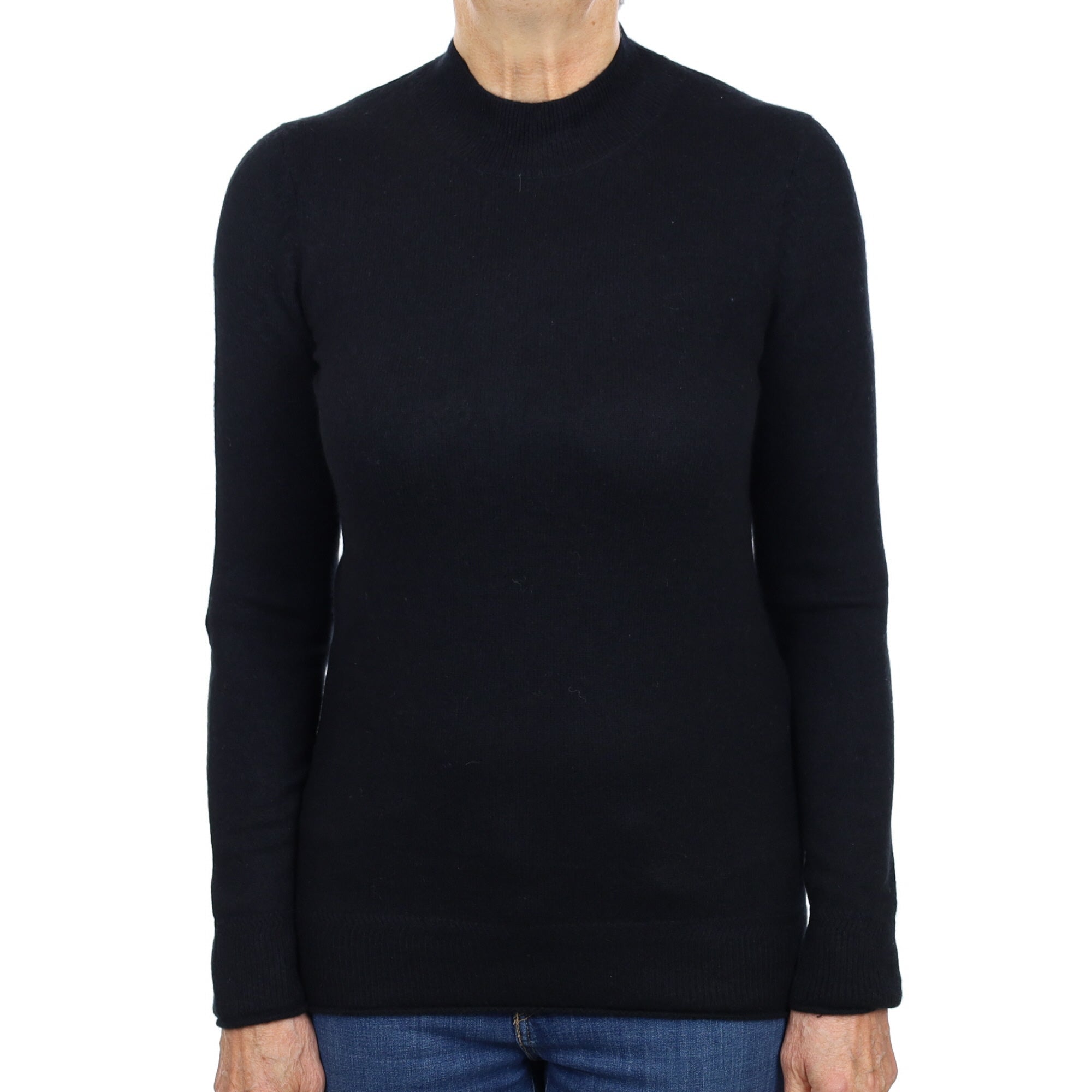 Black Cashmere Turtle Neck Jumper Medium