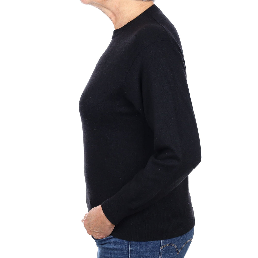 Black Cashmere Crew Neck Jumper Medium