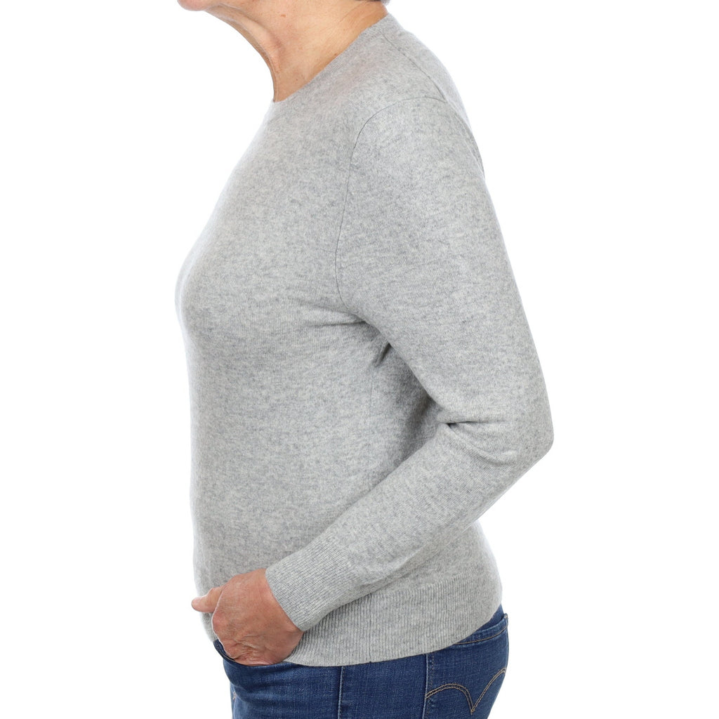 Smoke Grey Cashmere Crew Neck Jumper Medium