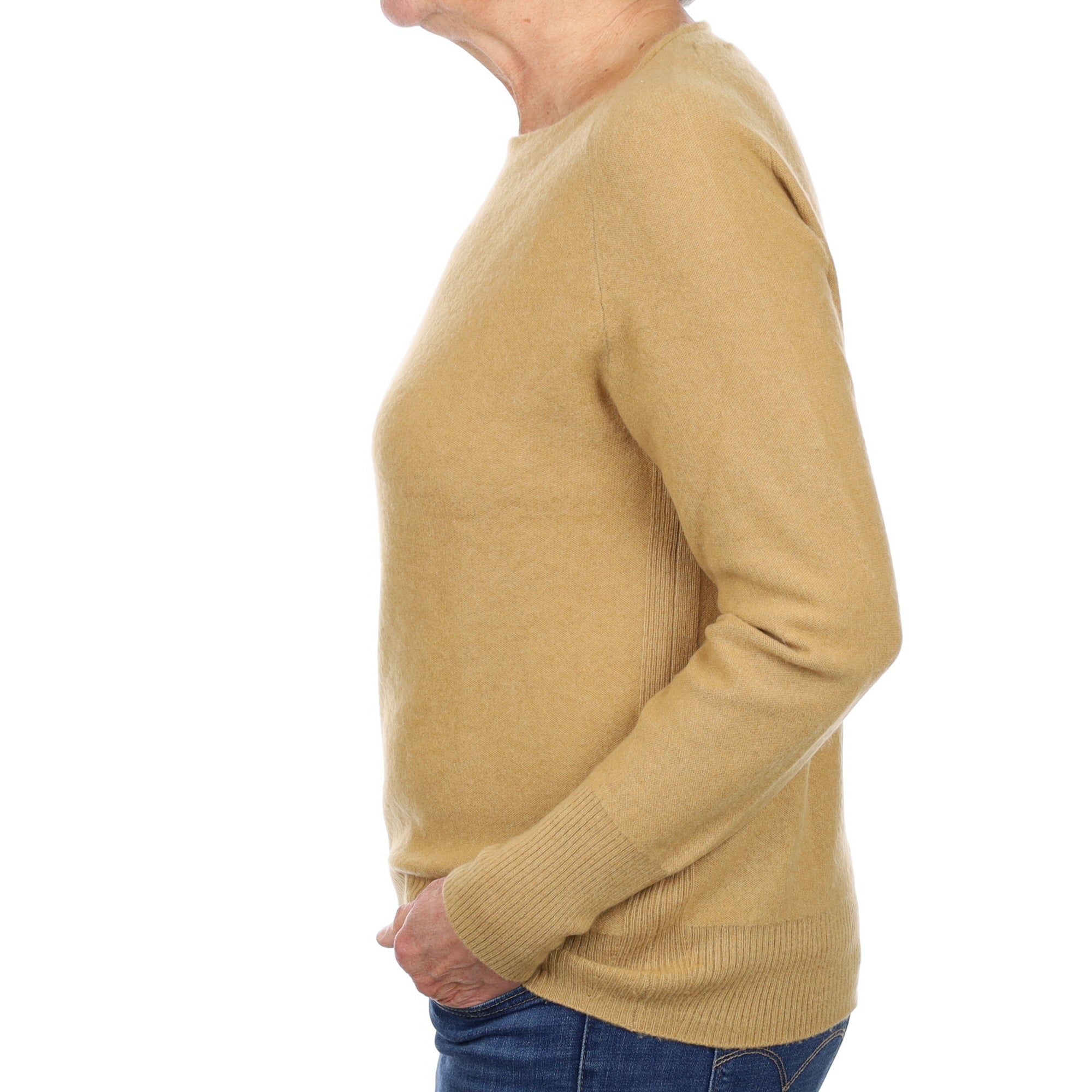 Vince Dijon Mustard Yellow Cashmere Slash Neck Jumper Medium