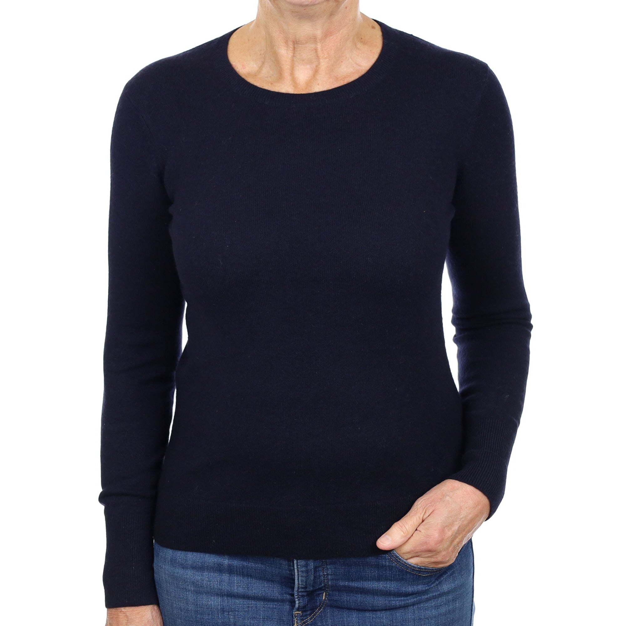 Everlane Navy Blue Cashmere Crew Neck Jumper Medium