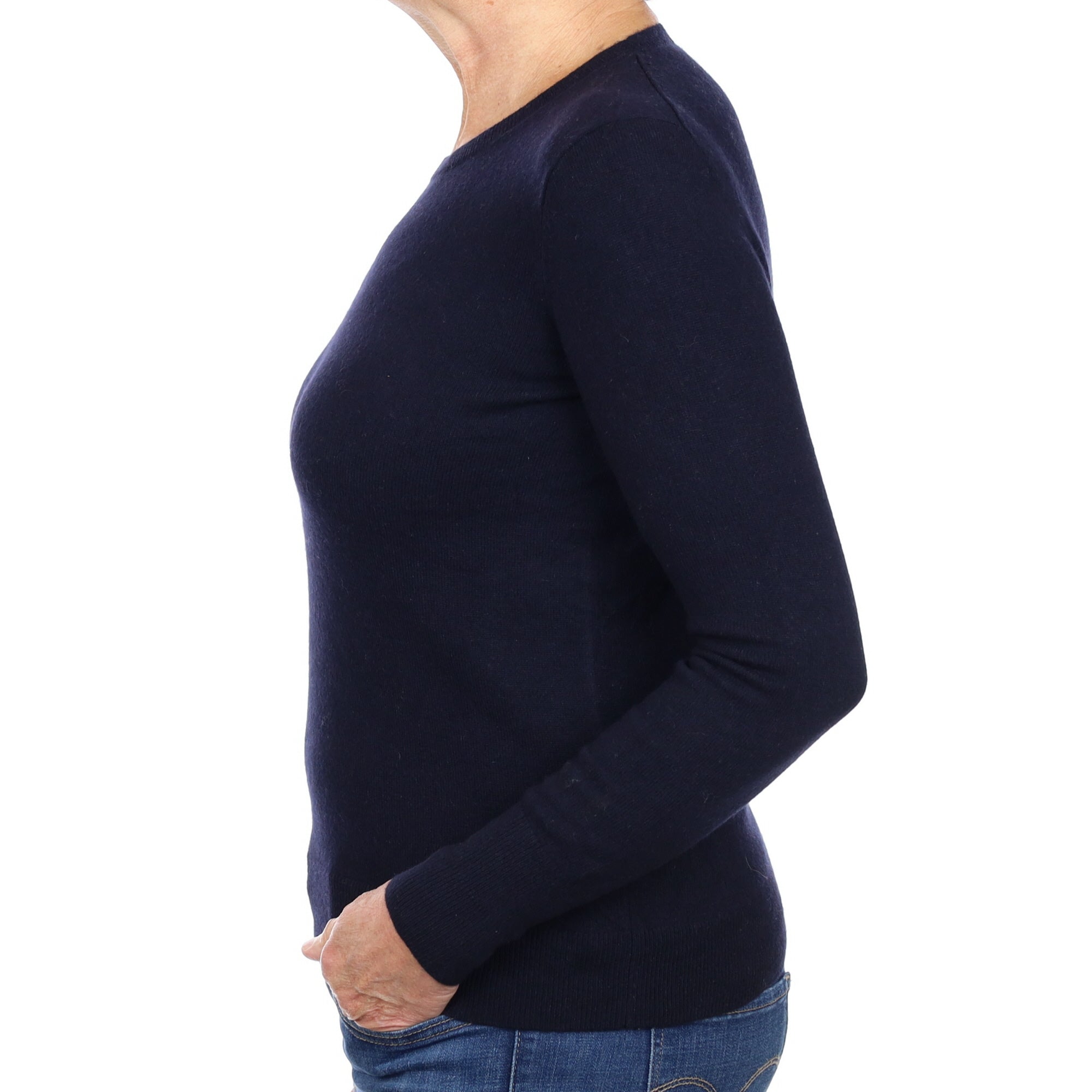 Everlane Navy Blue Cashmere Crew Neck Jumper Medium
