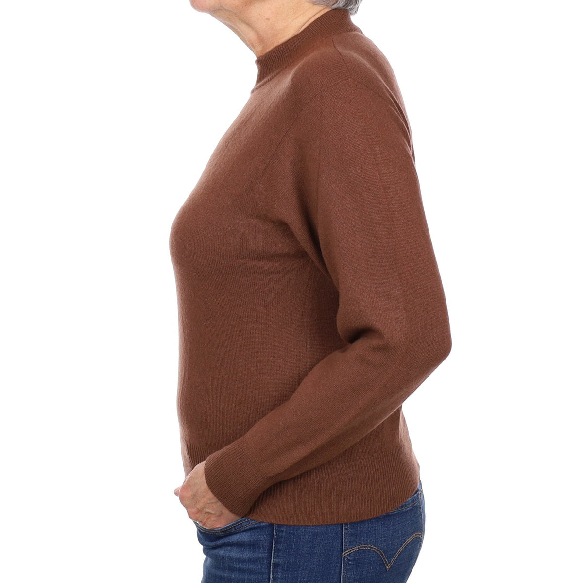 Saddle Brown Cashmere Turtle Neck Jumper Medium