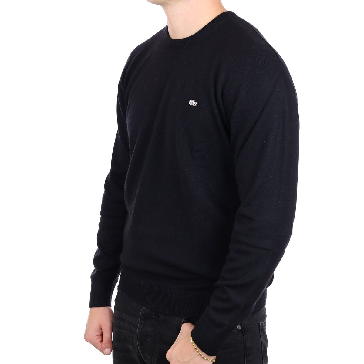 Men's Lacoste Black Cashmere Crew Neck Jumper XL