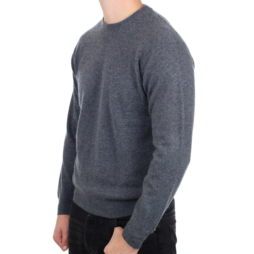 Men's Slate Grey Cashmere Crew Neck Jumper XL