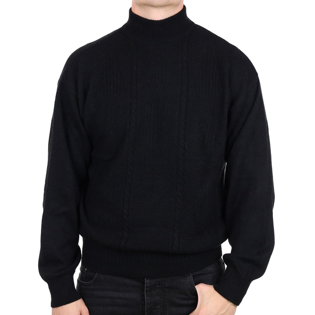 Men's Black Cashmere Turtle Neck Jumper XL
