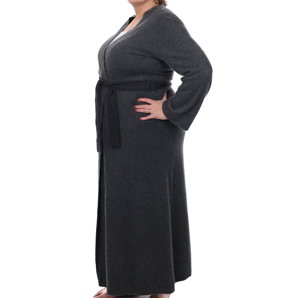Slate Grey Cashmere Dressing Gown Extra Large