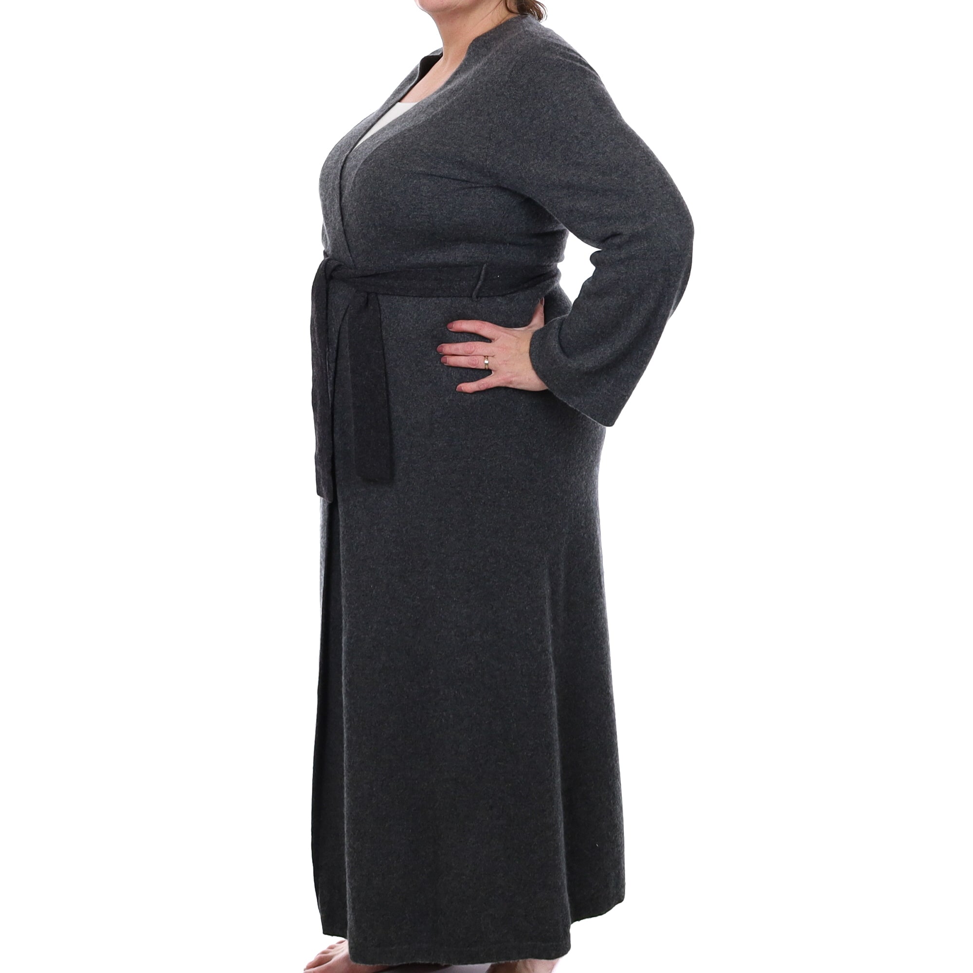 Slate Grey Cashmere Dressing Gown Extra Large