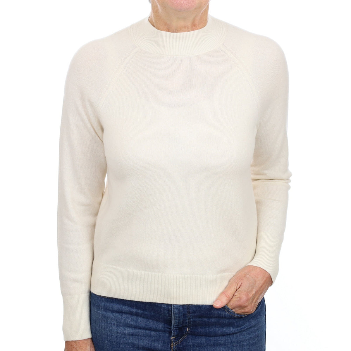 Everlane Cream Cashmere Turtle Neck Jumper Medium