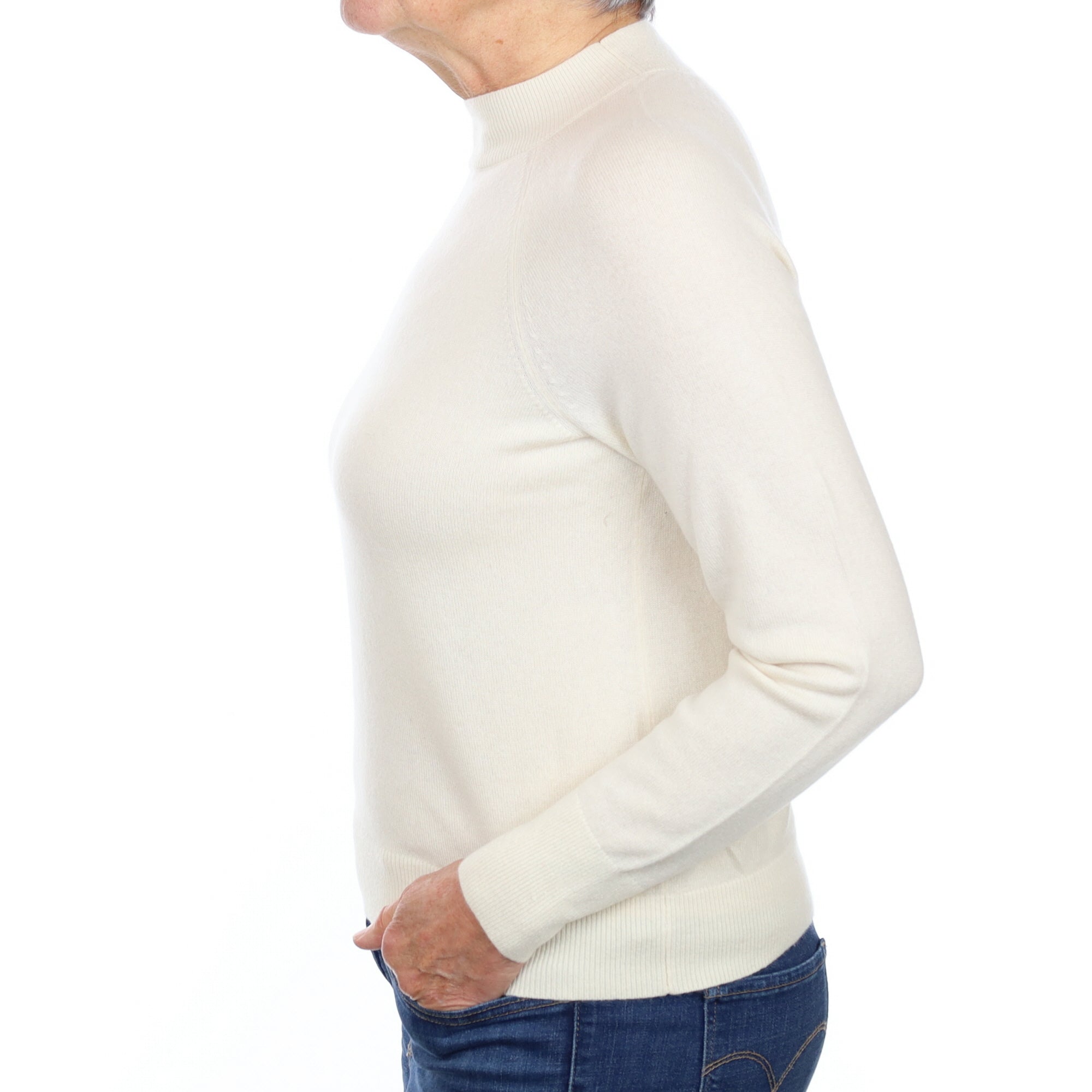 Everlane Cream Cashmere Turtle Neck Jumper Medium