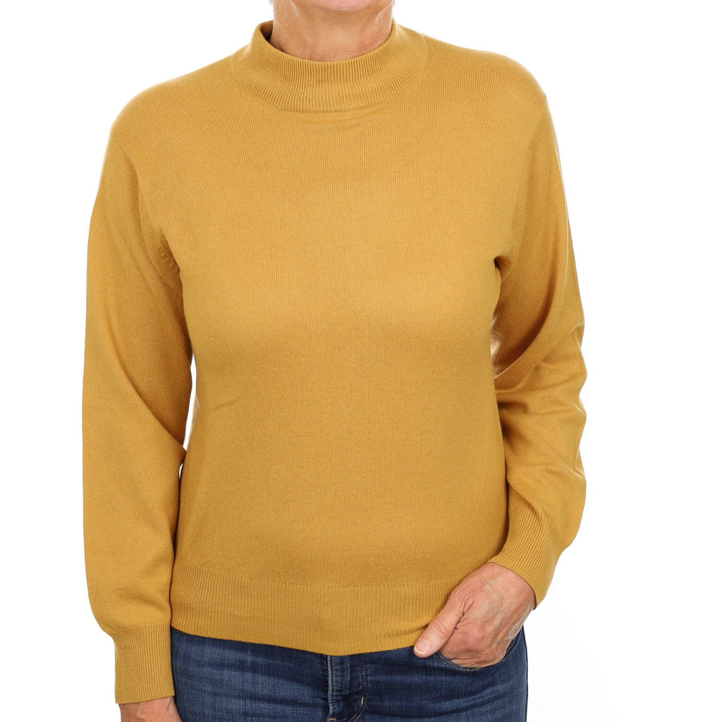 Mustard Yellow Cashmere Turtle Neck Jumper Medium