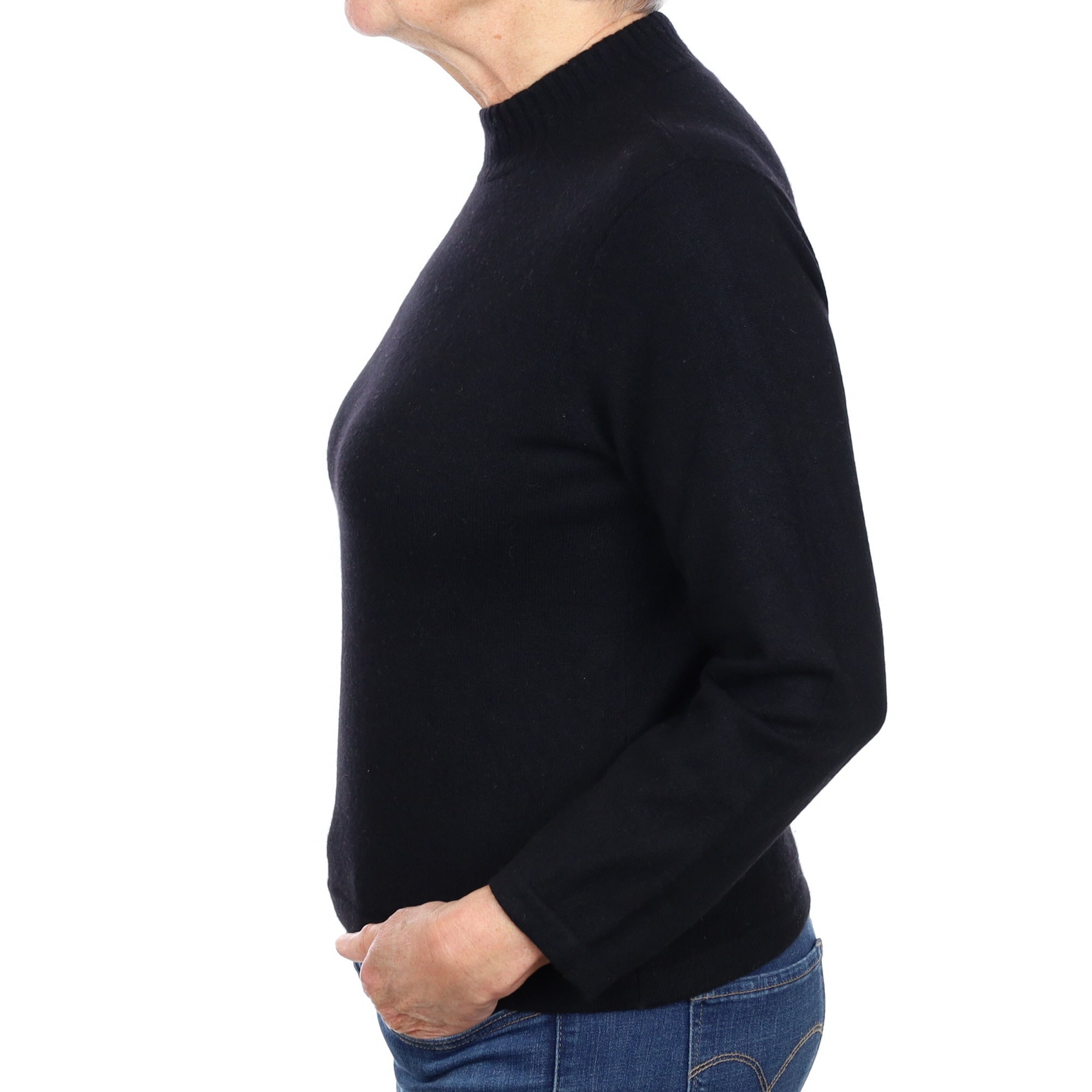 Black Cashmere Turtle Neck Jumper Medium