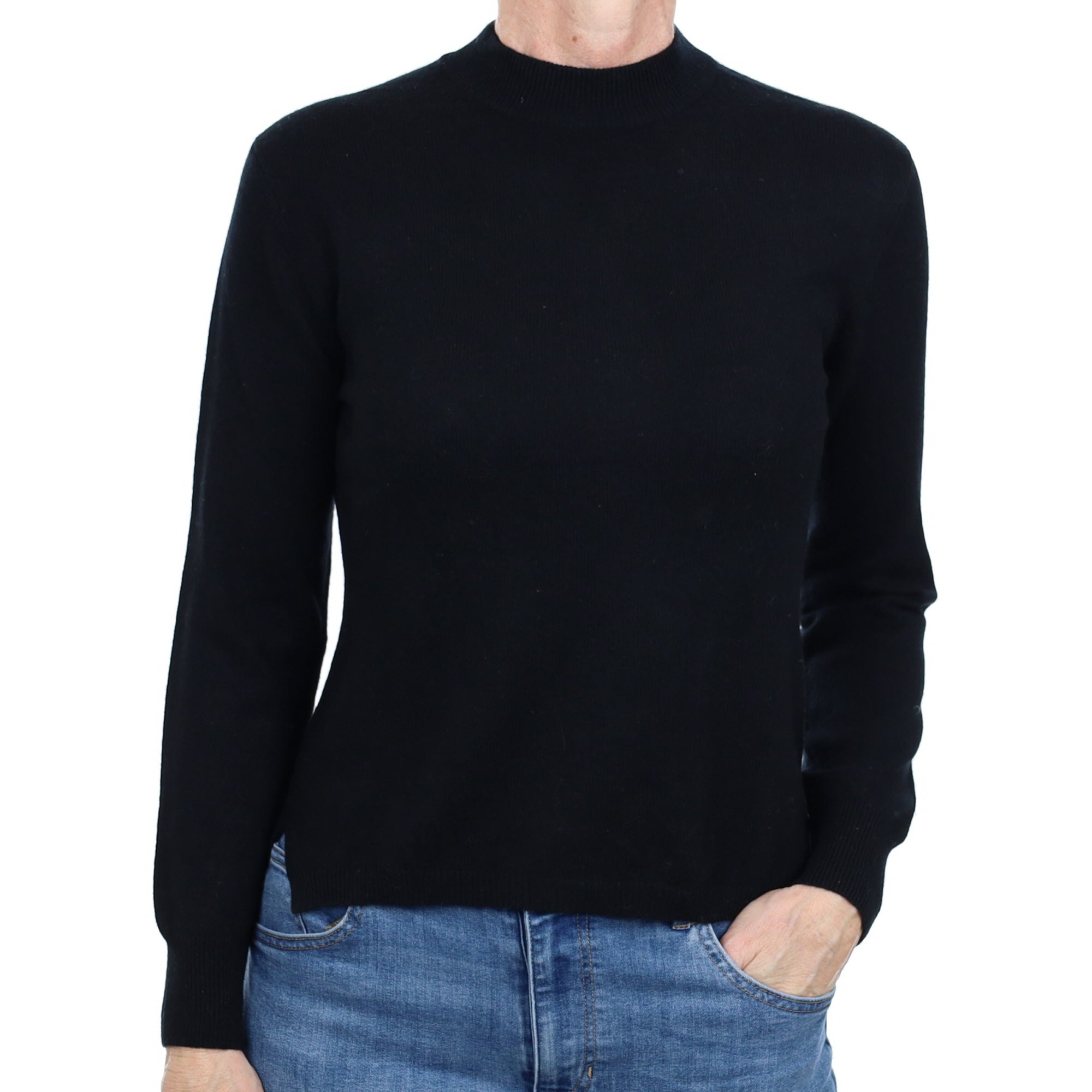Black Cashmere Turtle Neck Jumper Small