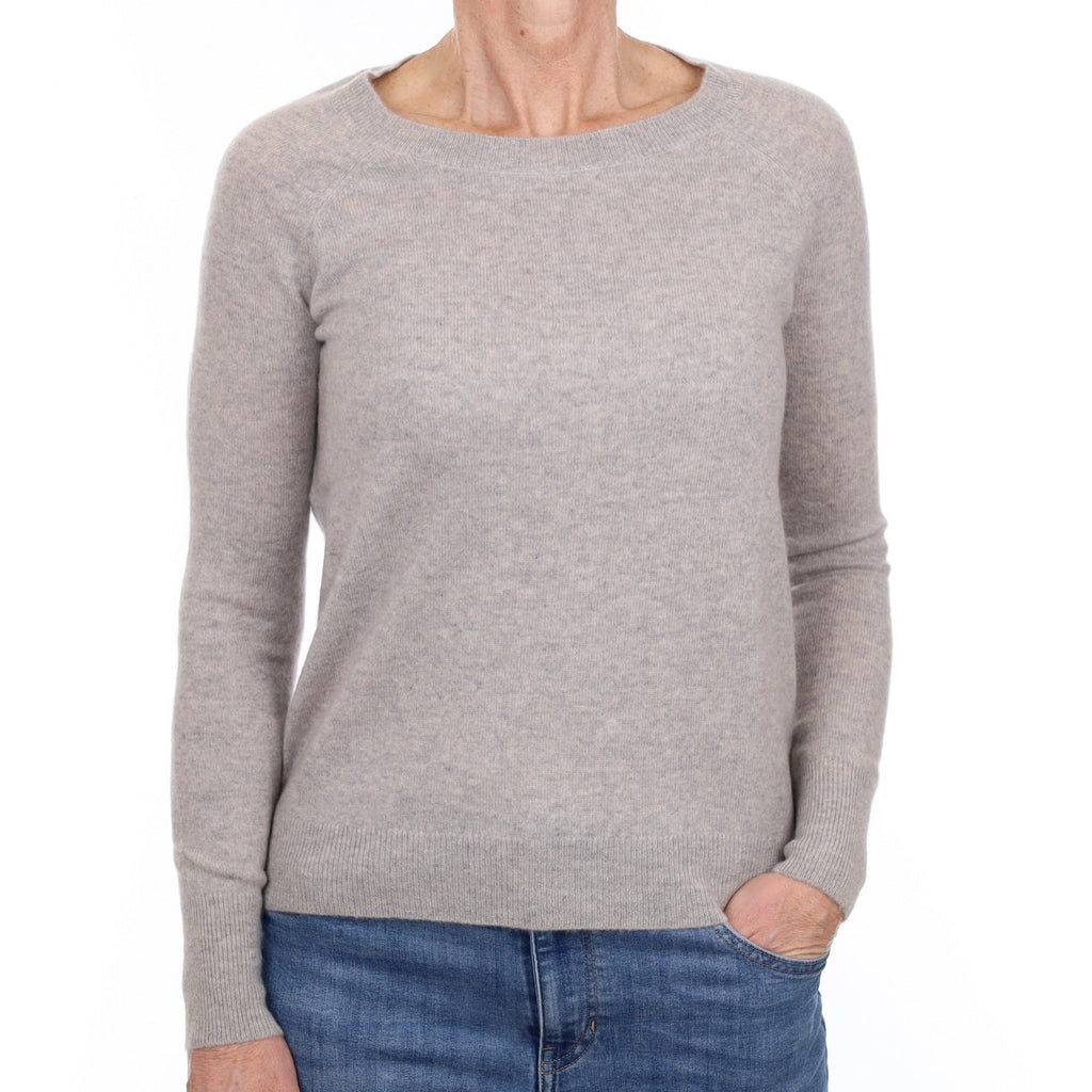 Smoke Grey Cashmere Crew Neck Jumper Small
