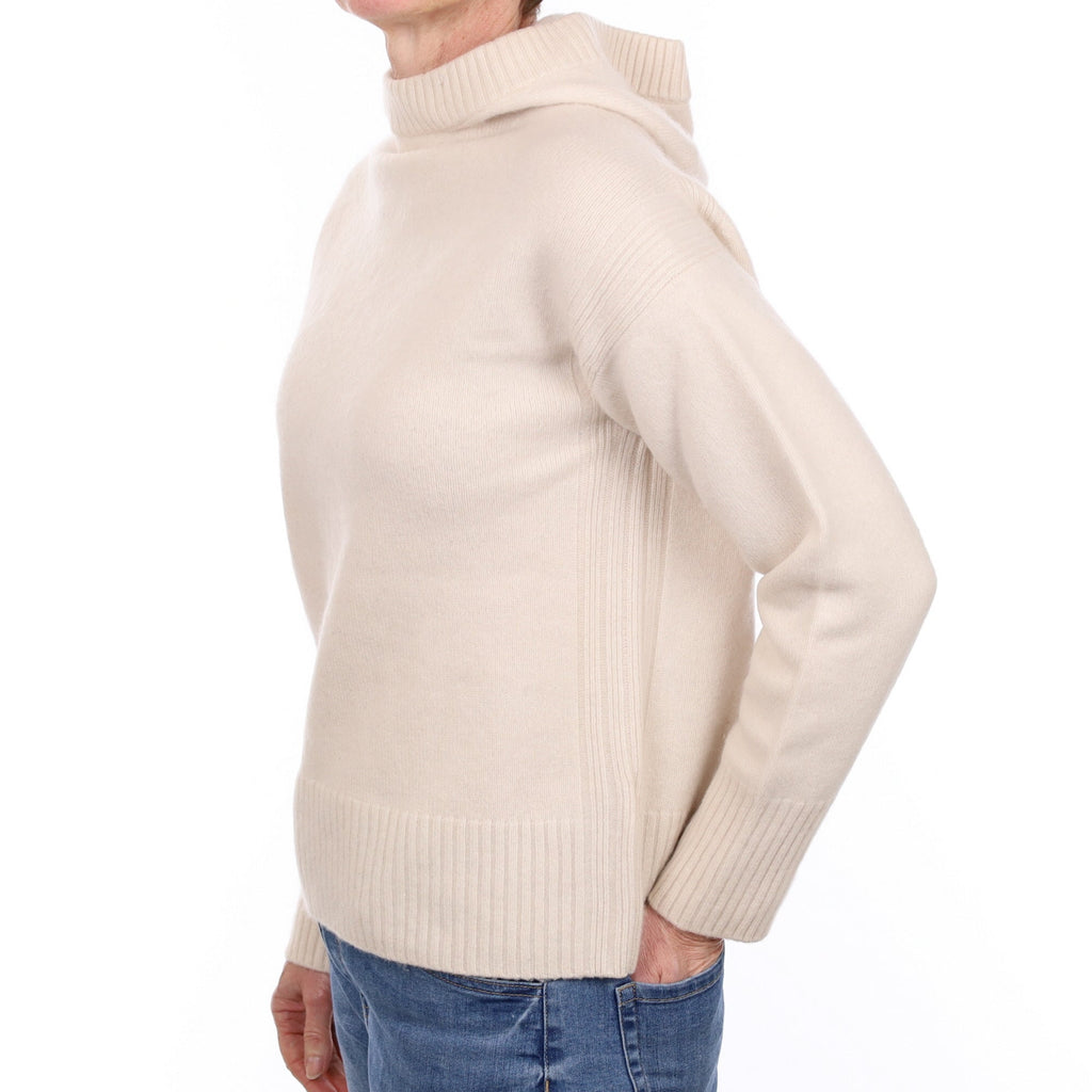 Cos Ivory Cashmere Hoodie Jumper Small