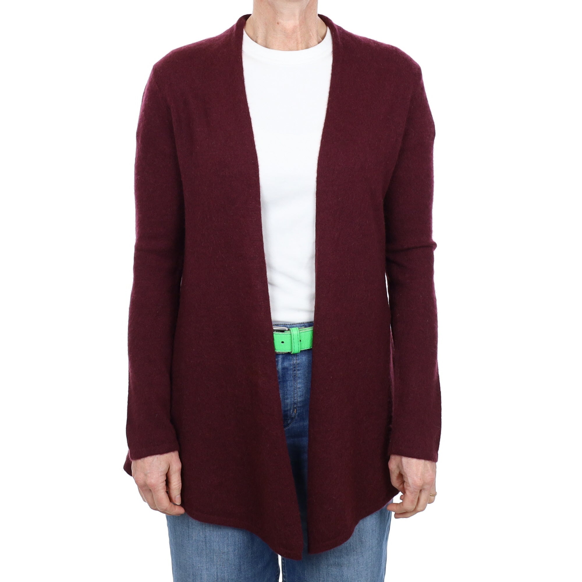 Mulberry Purple Cashmere Edge to Edge Cardigan Small