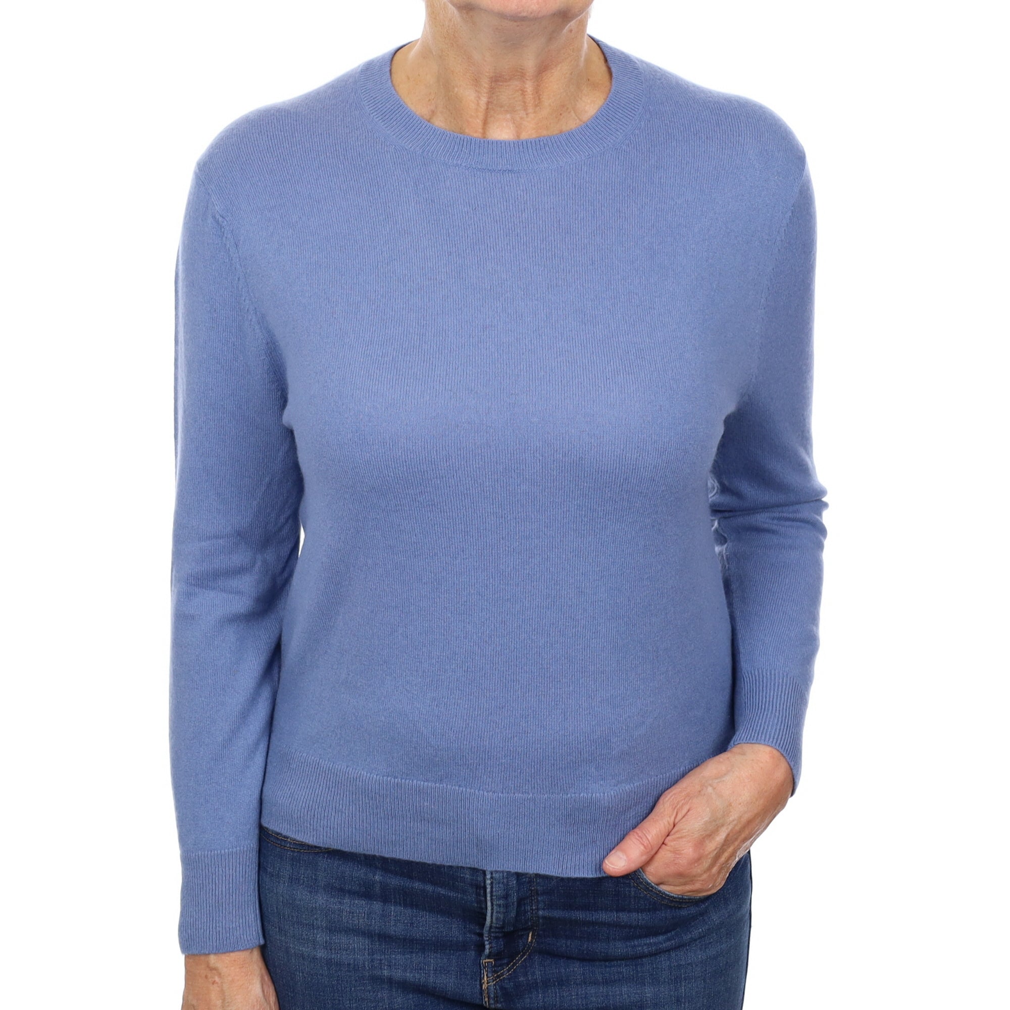 Airforce Blue Cashmere Crew Neck Jumper Medium