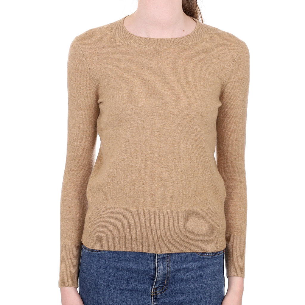 Caramel Brown Cashmere Crew Neck Jumper Extra Small