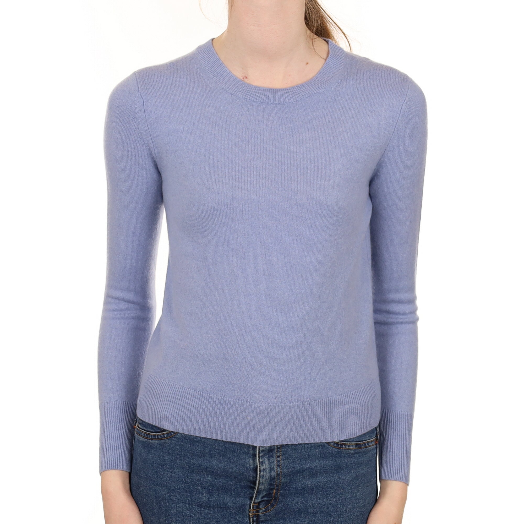 Sky Blue Cashmere Crew Neck Jumper Extra Small