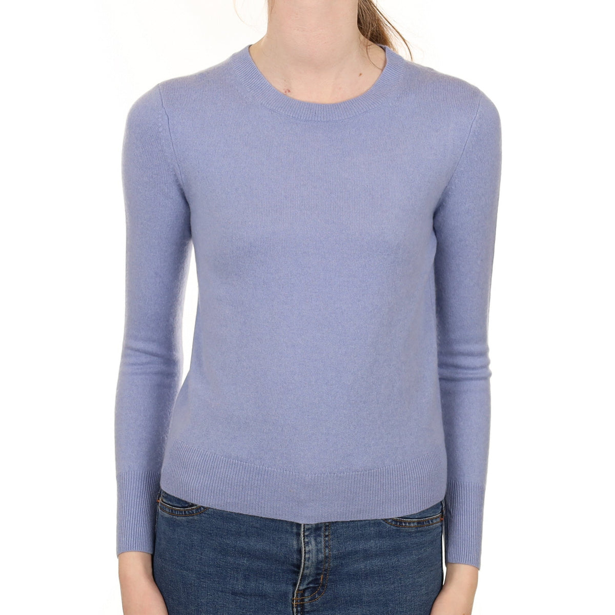Sky Blue Cashmere Crew Neck Jumper Extra Small