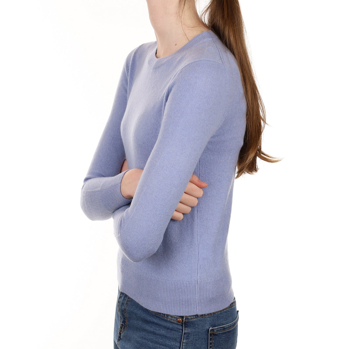 Sky Blue Cashmere Crew Neck Jumper Extra Small